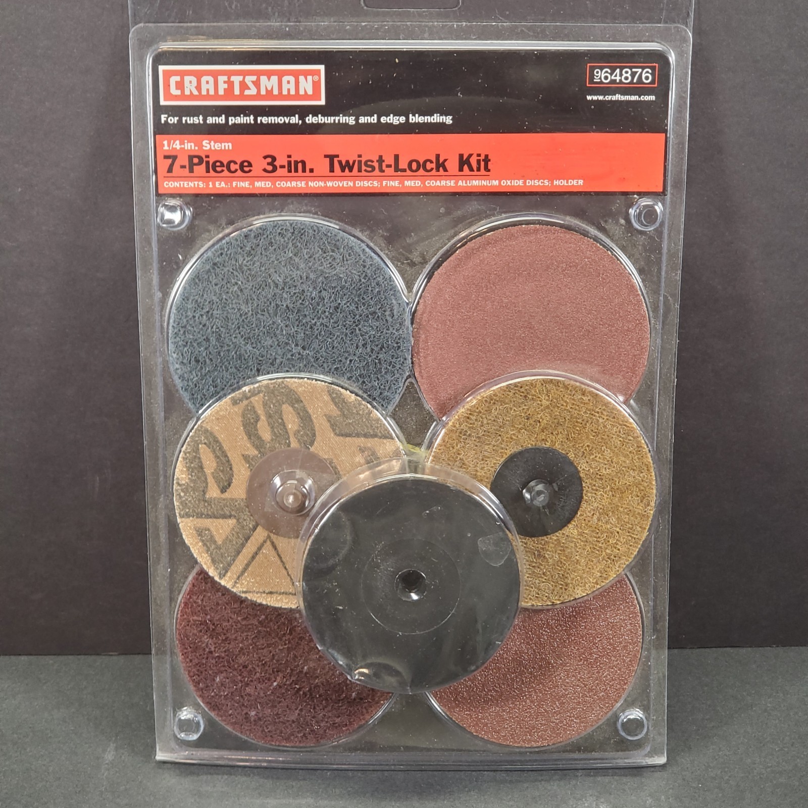Craftsman 7-Piece 3-in Twist-Lock Kit 1/4 -in stem 964876 USA NOS