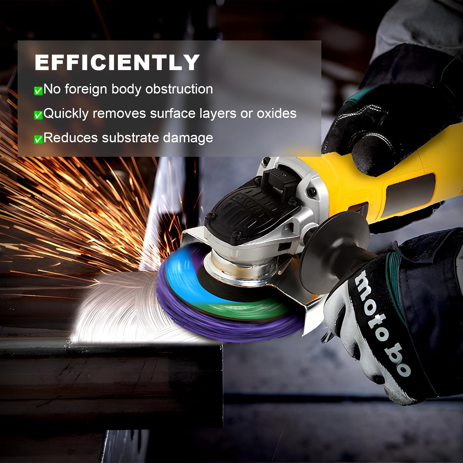 Angle Grinder Stripping Discs – 12 Pack of 4.5 Inch for Efficient Debris Removal