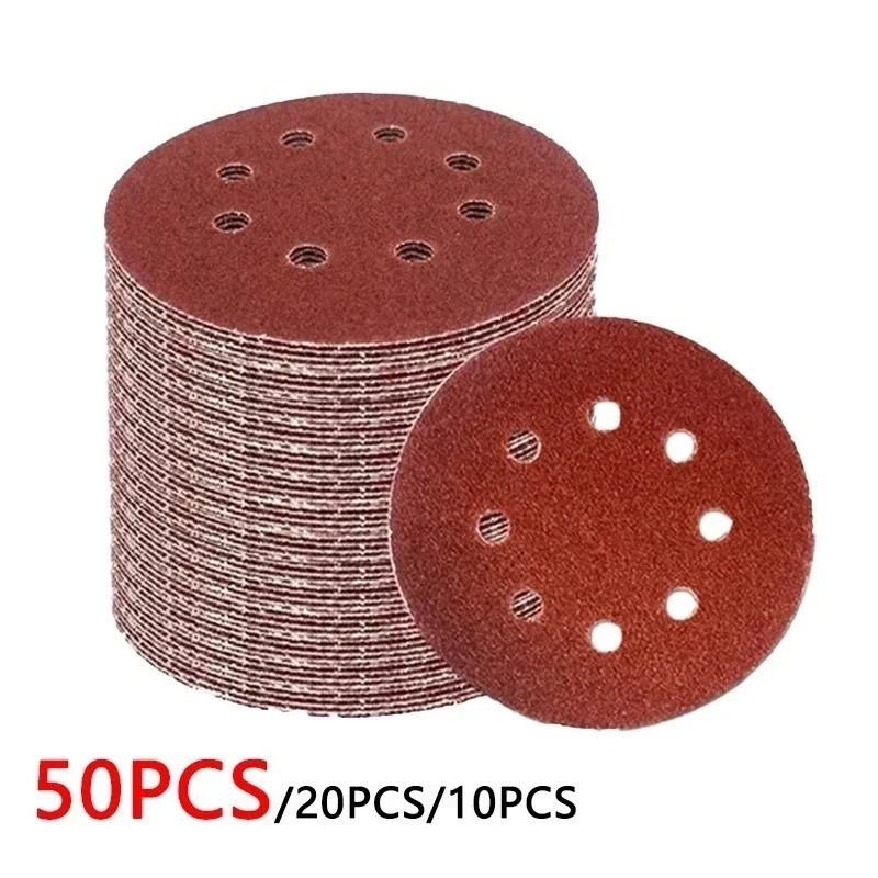5inch Sanding Discs 40-3000 Grit Hook Loop Sandpaper 8-Hole Orbital Sander Paper