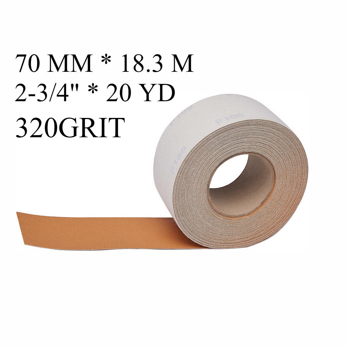 2 ROLL Sandpaper 20 Yard x 2-3/4” Wide Hook &Loop Sandpaper for Woodworking P320