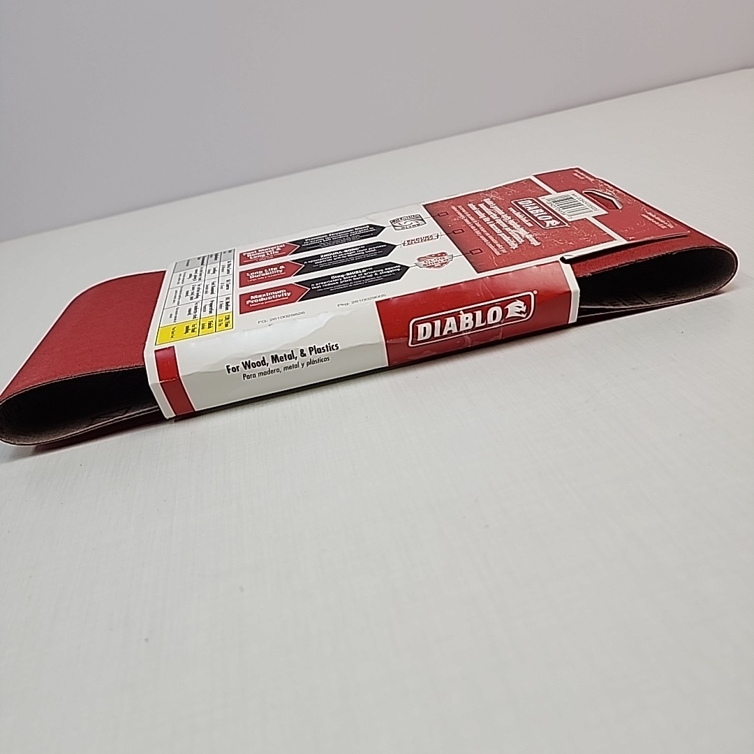 Diablo 4×24 Sanding Belts 120 Grit Zirconium Fine New 2 Pack