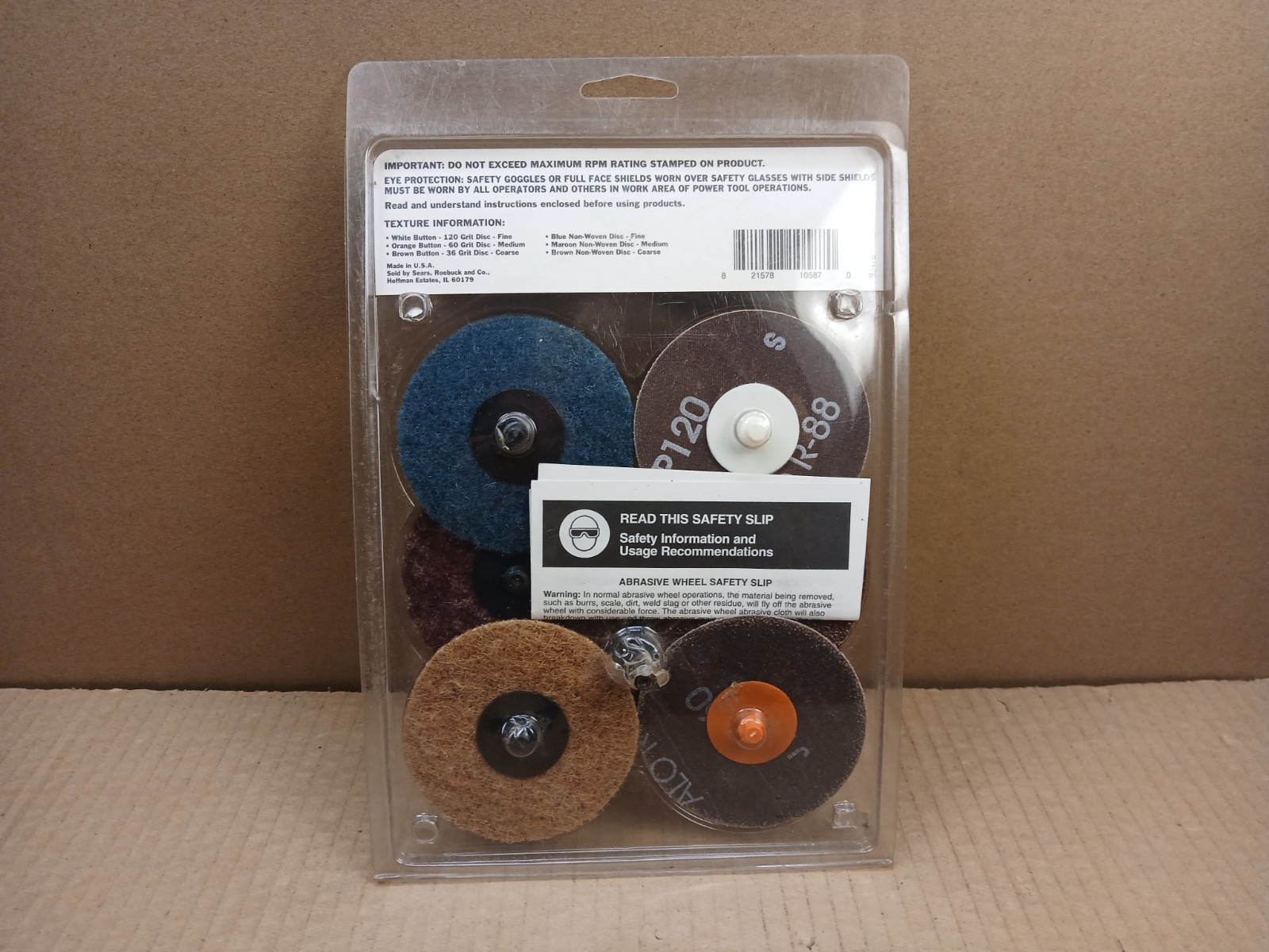 Craftsman 9-64876 7-Piece 3″ Twist Lock Kit 1/4″ Stem Rust/Paint Removal NOP