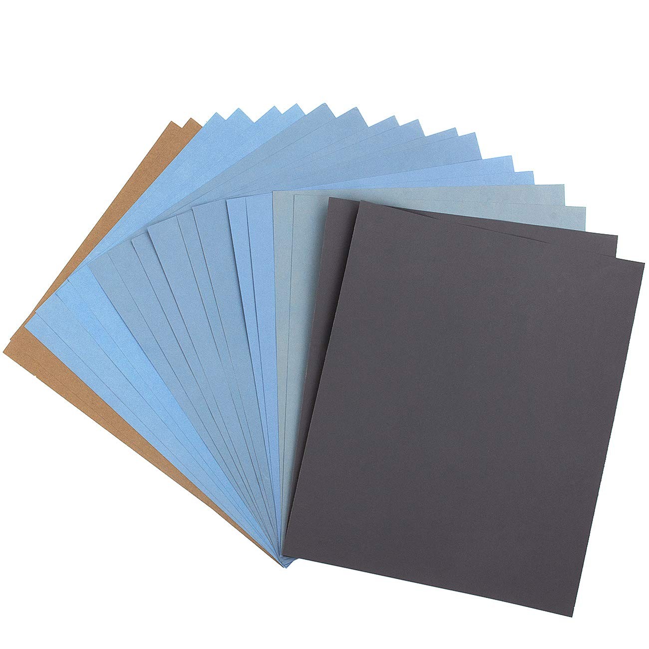 CenterZ 9×11 inch 18 Sheets Sandpaper, Wet or Dry 2000-12000 Grit 9 Assortmen…