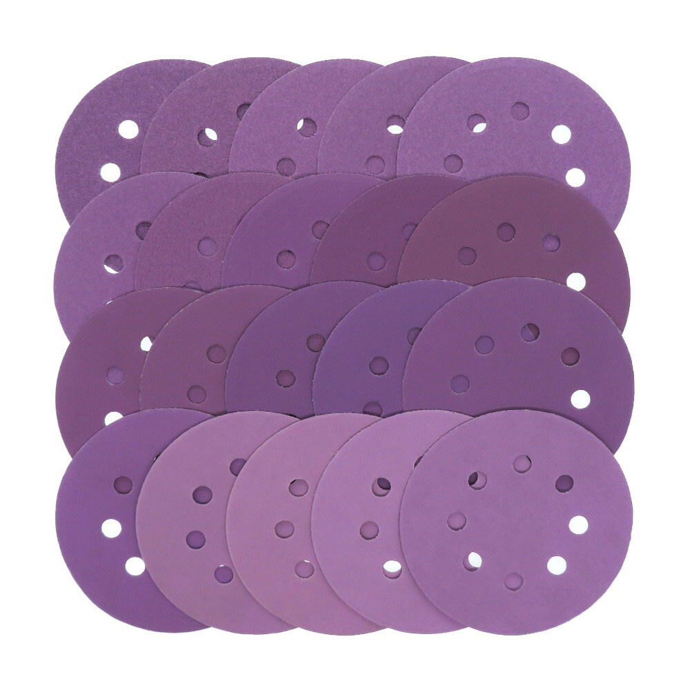 125mm 150mm Sanding Discs Wet Dry Orbital Sandpaper Hook Loop Pads Grit 60-10000
