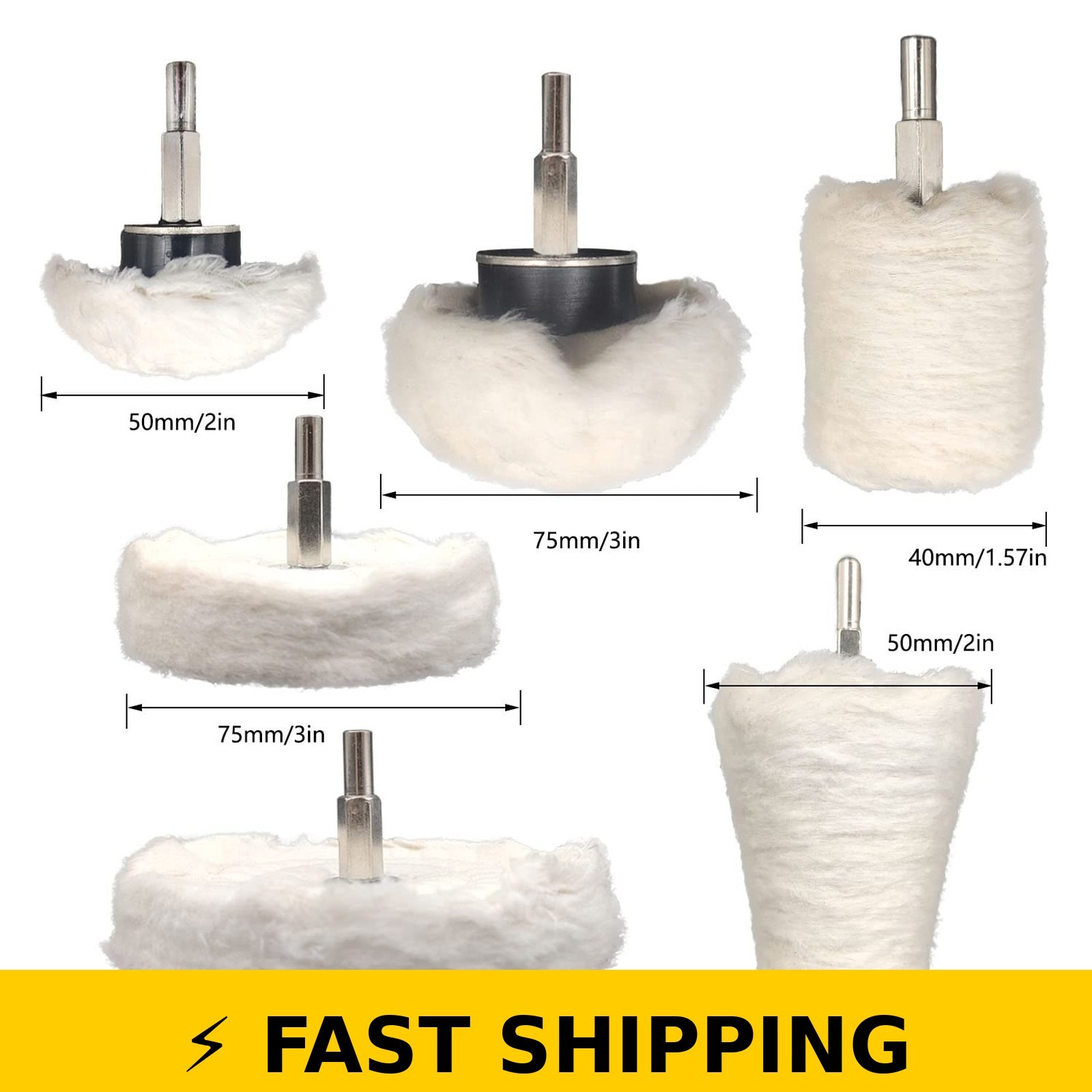 Tworider 6 pcs Buffing Wheel Kit for Drill – Polishing Tool
