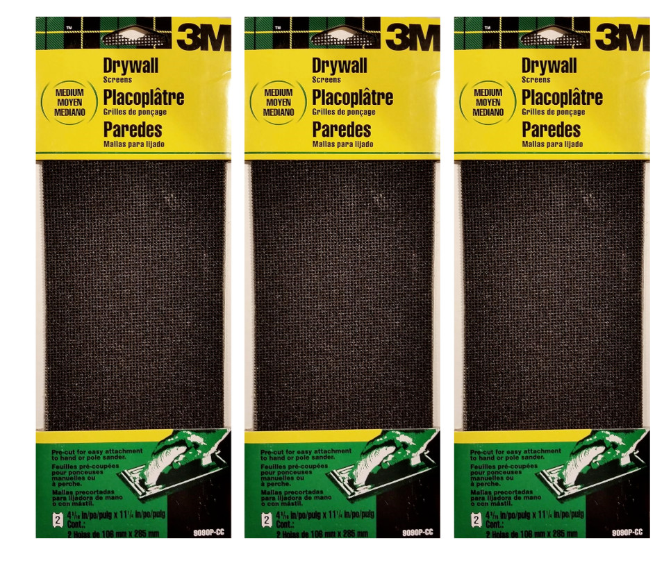 3M Drywall Sanding Screens 2 Count 3 Pack