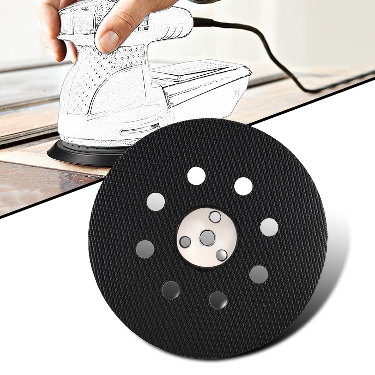 5″ Backing Pad Sanding Disc for Bosch 125 mm, PEX 12 A / AE, PEX 400 A / AE