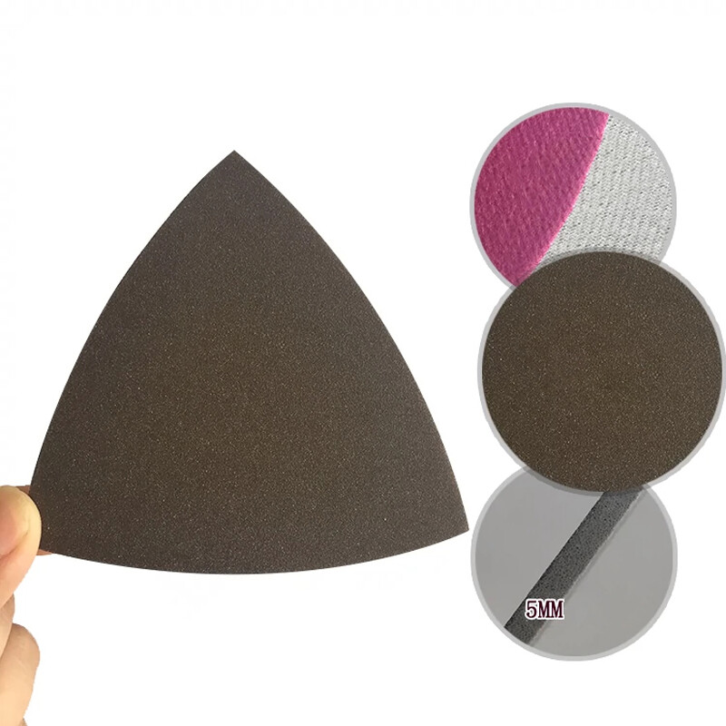 80*80*80mm Triangle Sponge Red Sandpaper Wet And Dry Sanding Discs 300-2000 Grit