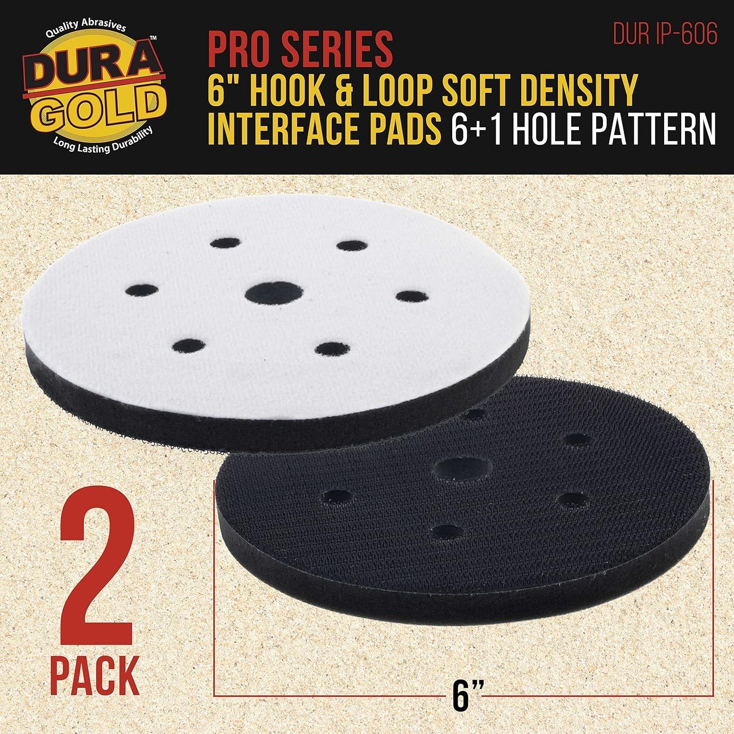 High-Performance 6″ Interface Sanding Pads – Perfect for Vacuum Sanders