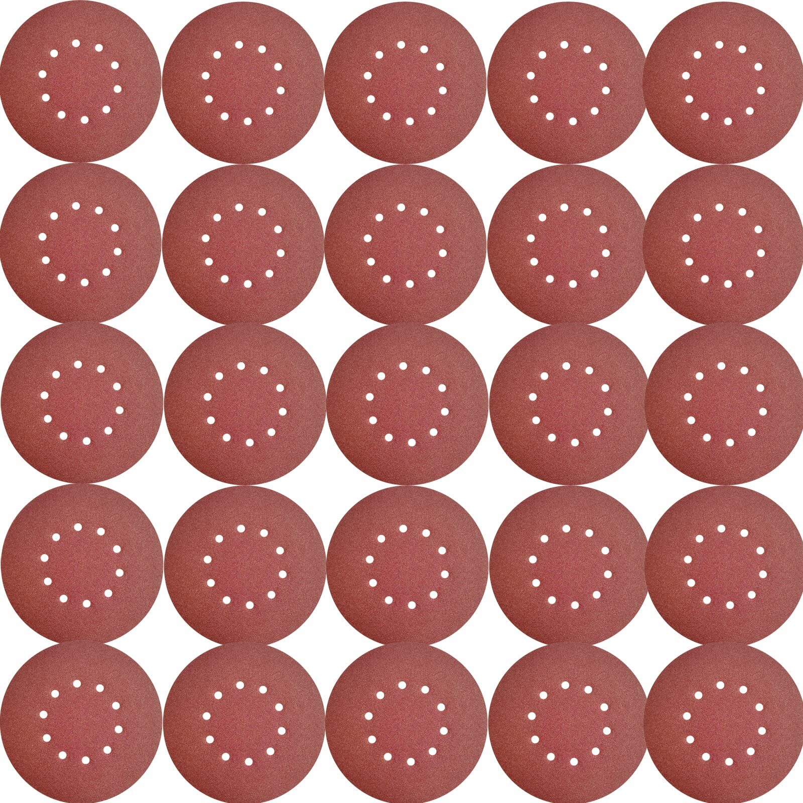 50 Pack 9-Inch 10 Hole 120 Grit Hook-and-Loop Drywall Sandpaper – Aluminum Oxide