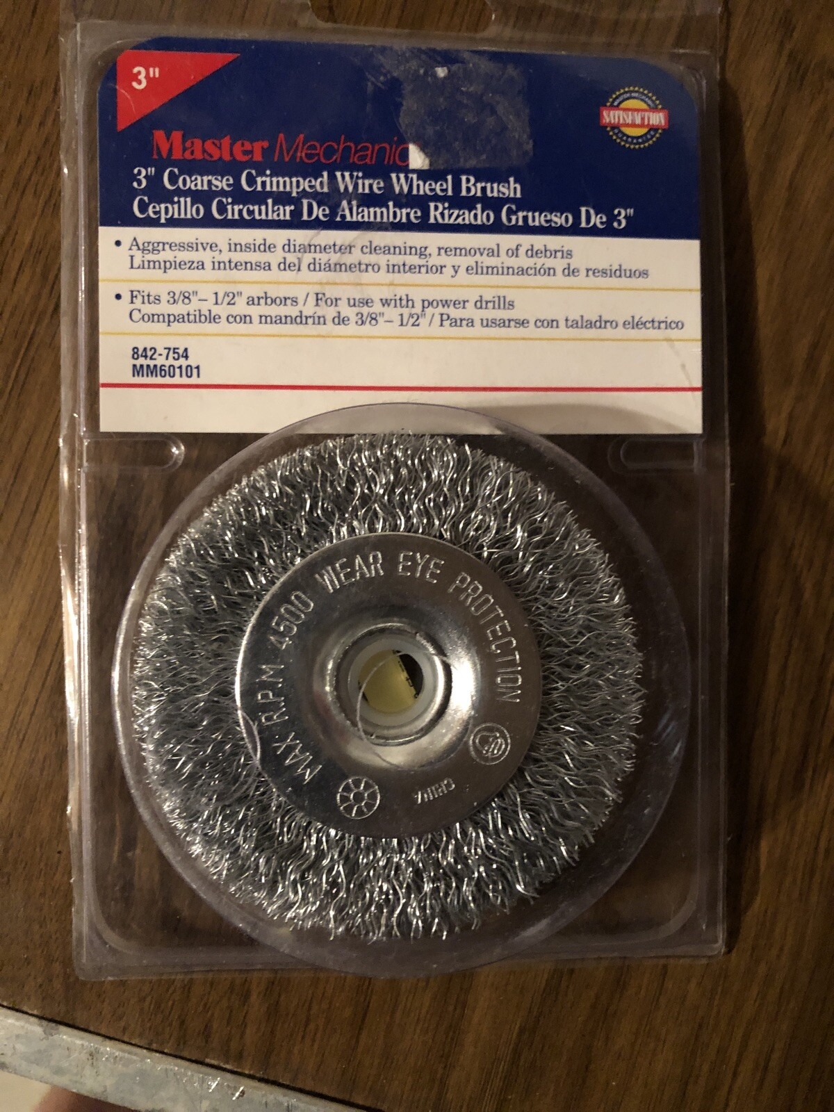 Lot Of 2 Master Mechanic 3″ COARSE Crimped Wire Wheel Brushes #842754