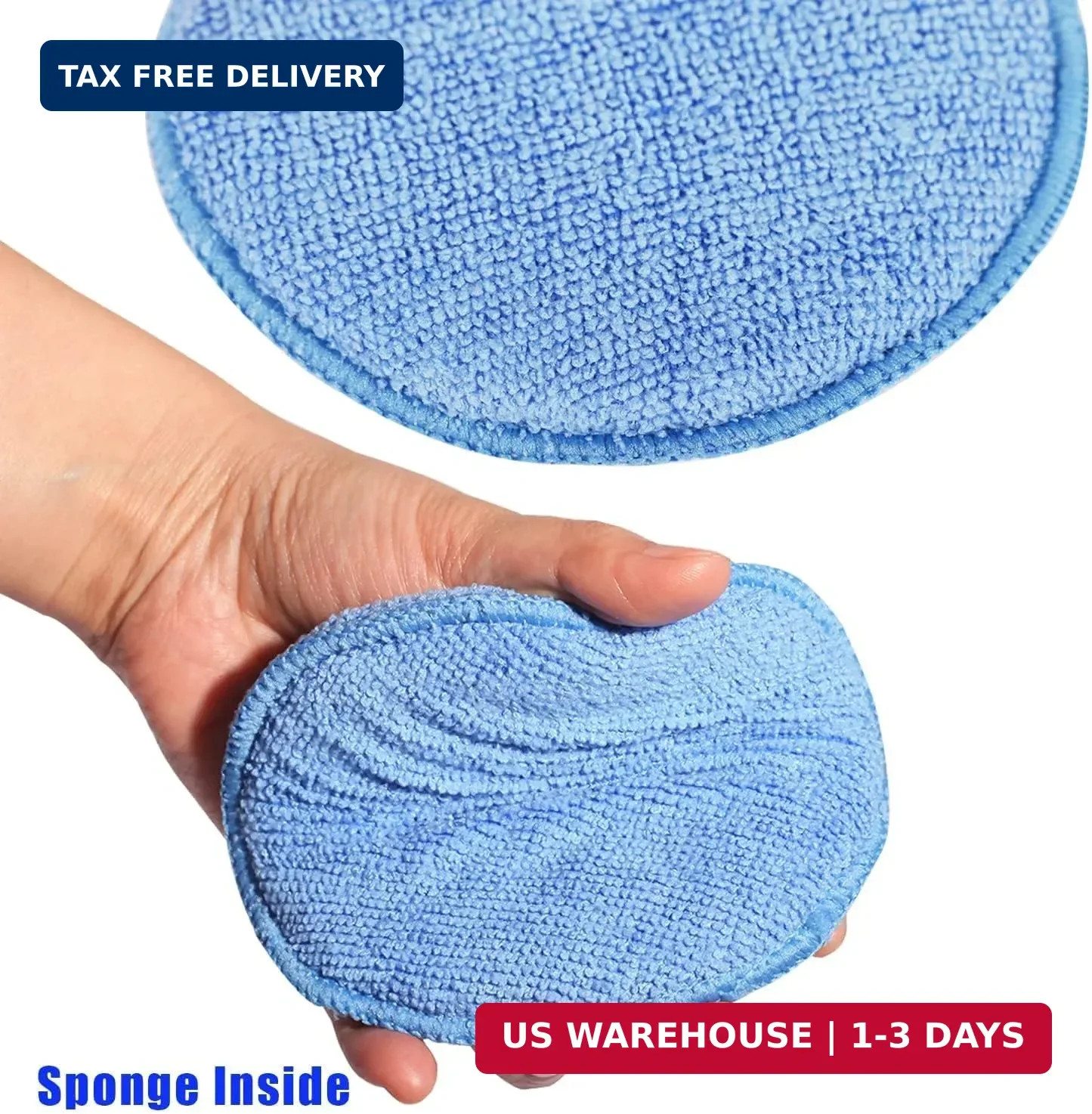 Microfiber Wax Applicator Pads, Car Wax Applicator, Buffing & Detail Polishing F