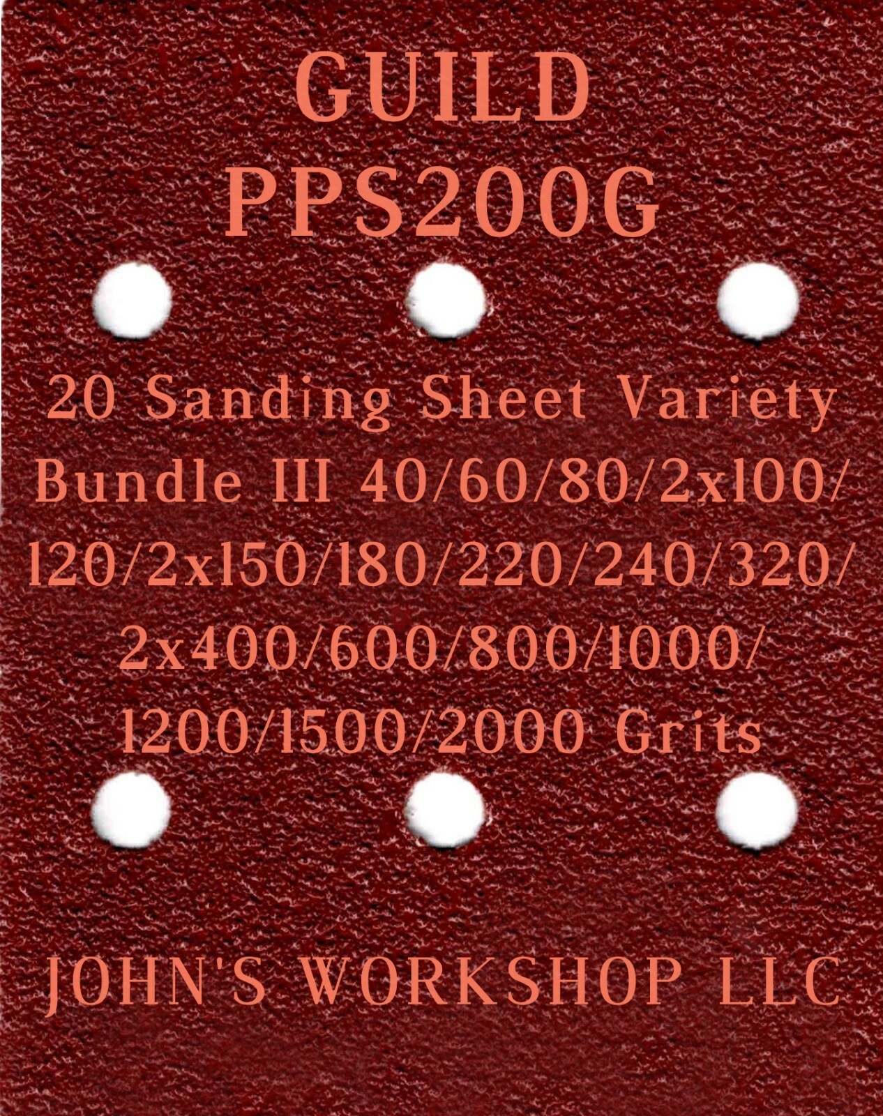 GUILD PPS200G – 17 Different Grits – 20 Sheet Variety Bundle III