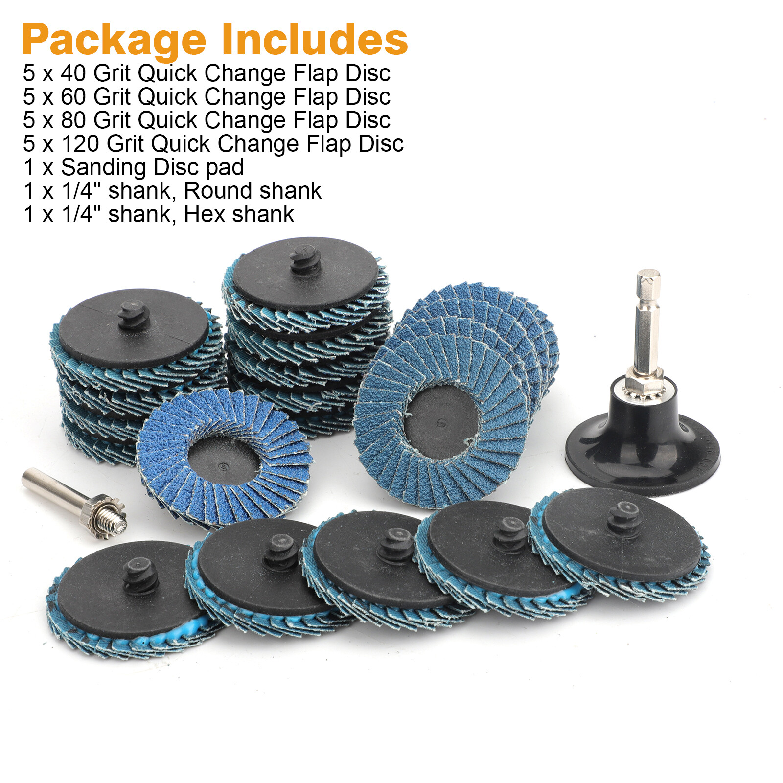20 x 2″ Roll Lock Flap Sanding Disc 40 60 80 120 Grit Die Grinder Grinding Wheel