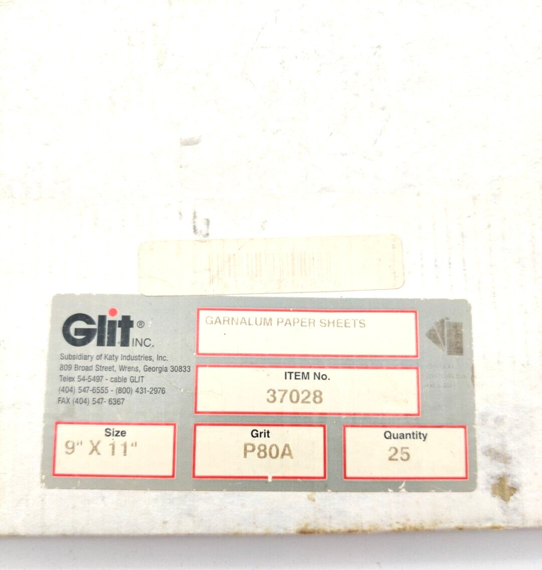Glint Inc. 9″ x 11″ Multi-Surface Sanding Sheets, 80 Grit, 25 Pack #37028