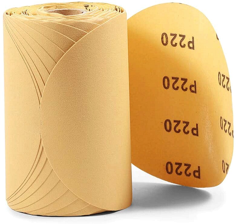 220 Grit 6 inch PSA Sanding Disc Sandpaper 100 Roll Sticky Back DA Sander Paper