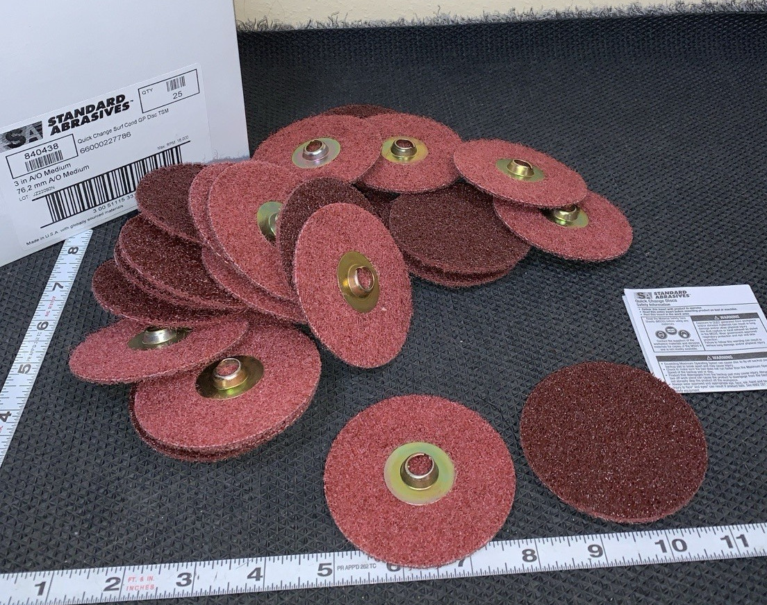 SA Standard Abrasiv Quick Change TSM GP Surface Con Discs 840438 3″ 25pcs