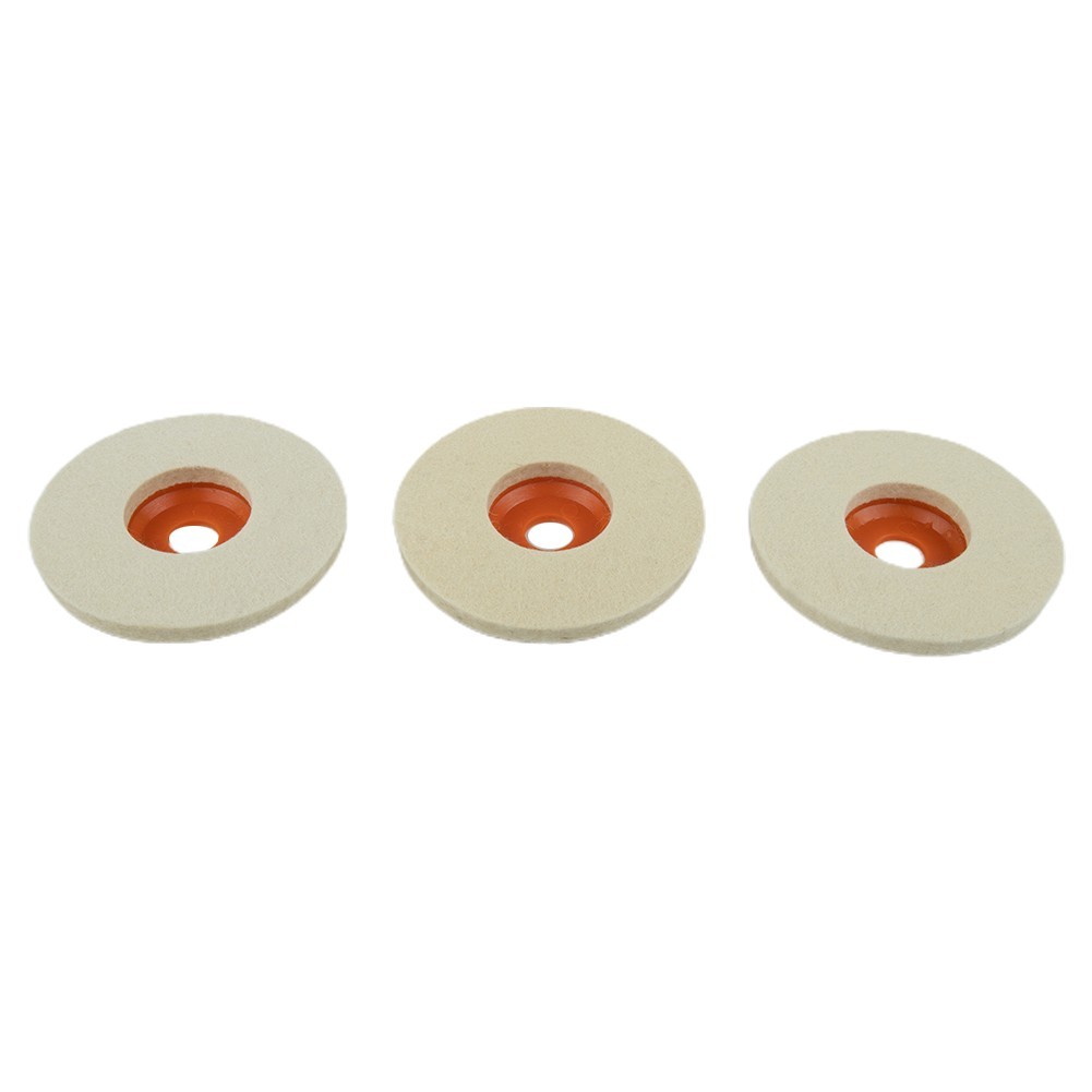 3pcs 4In 100mm Wool Polishing Wheel Buffing Angle Wheel Polishing Disc Abrasive