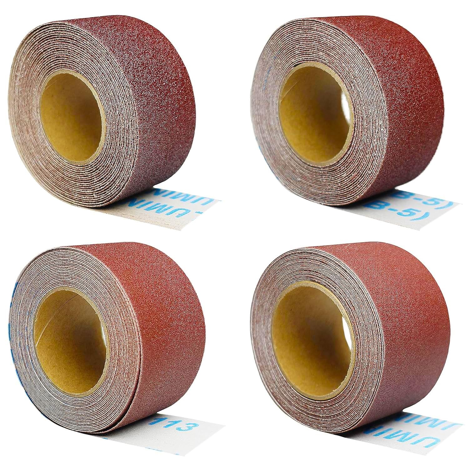 Total 20 Yard 1-1/2 Inch Wide Emery Cloth Sandpaper Roll Assorted – 80 brown