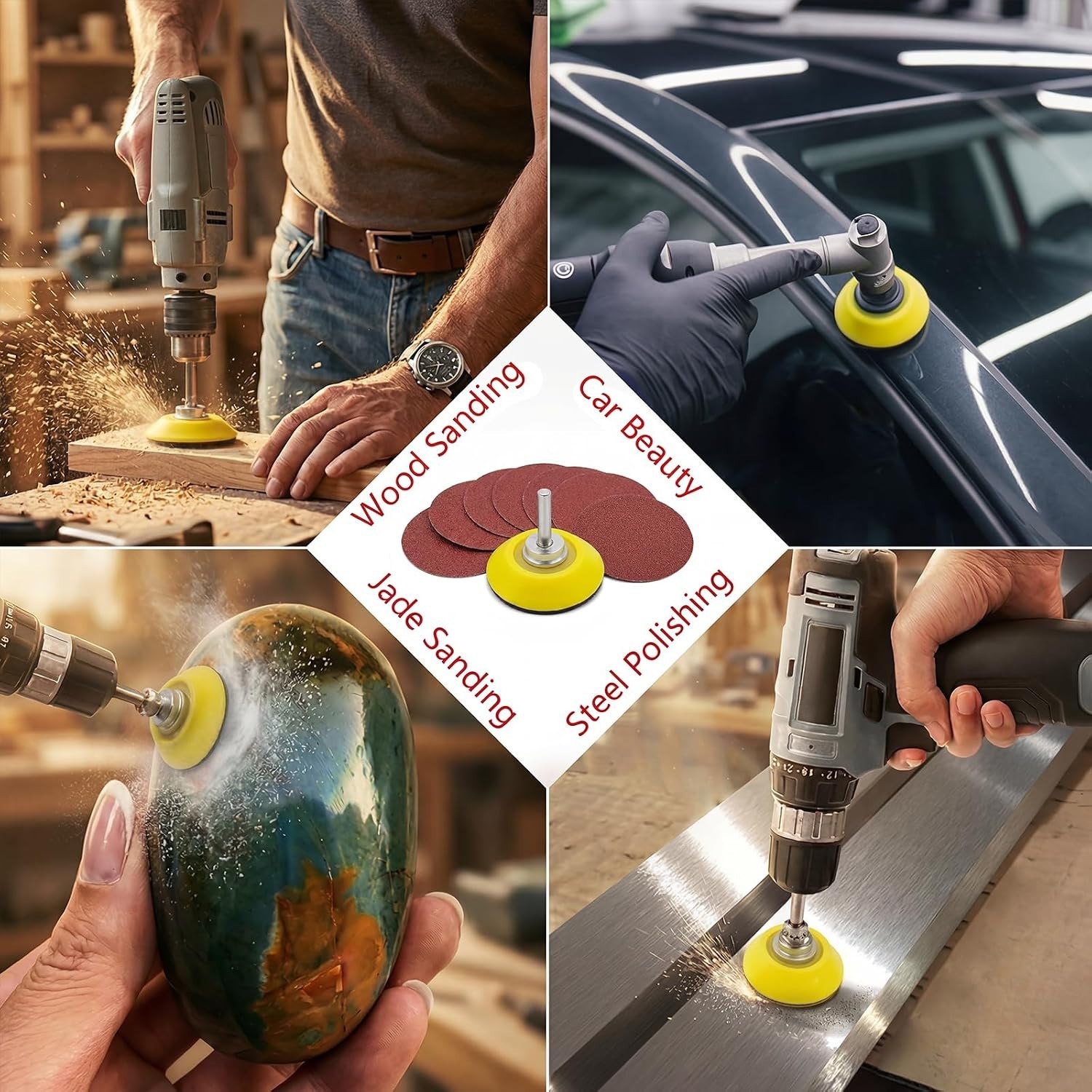 320PC 3″ Sanding Discs with 40-2000 Grit – Perfect for Wood & Metalwork