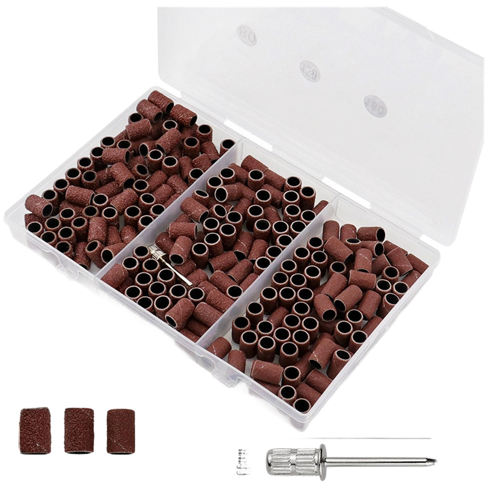 Nail Drill Sanding Bands 75 Pcs 80 120 180 Grit Resin Abrasive for Manicure Use