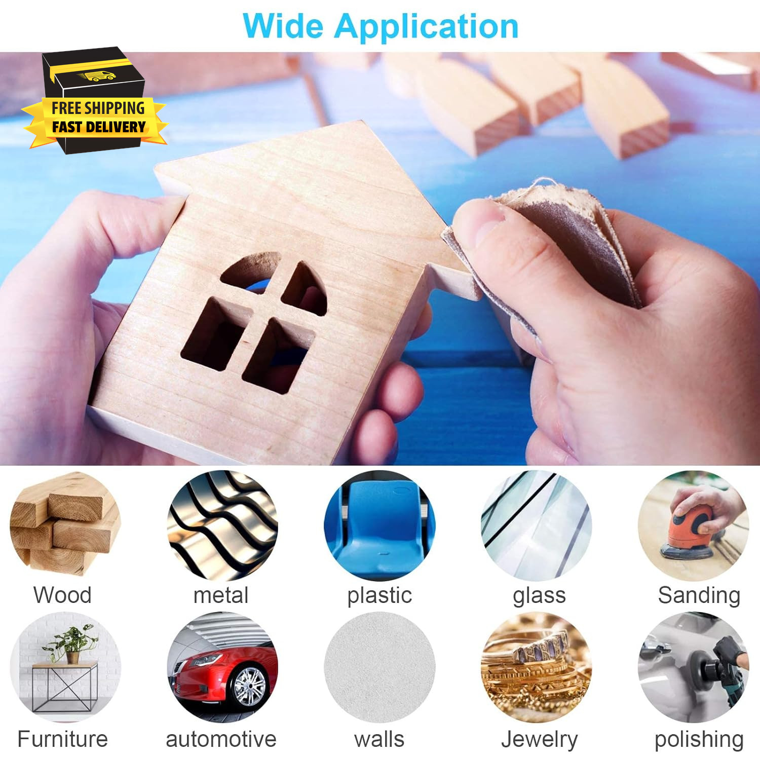 Sand Paper, 48 PCS Sandpaper, 120 to 5000 Assorted Grit Sandpaper Sheets, 9 X 3.