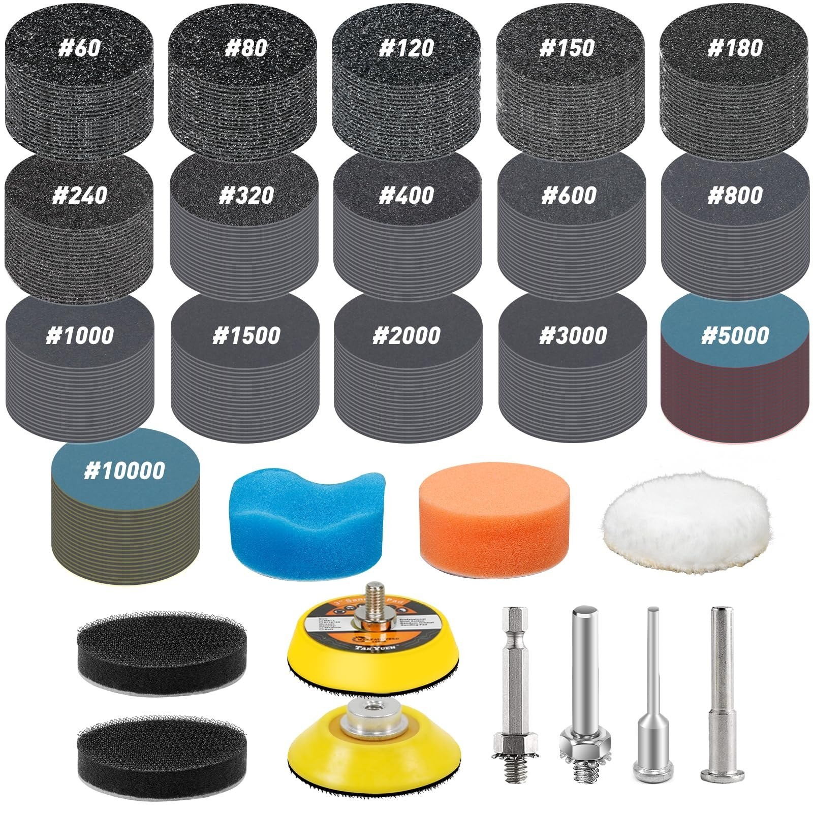354 PCS 1 Inch Wet Dry Sanding Discs for Dremel Rotary Tool