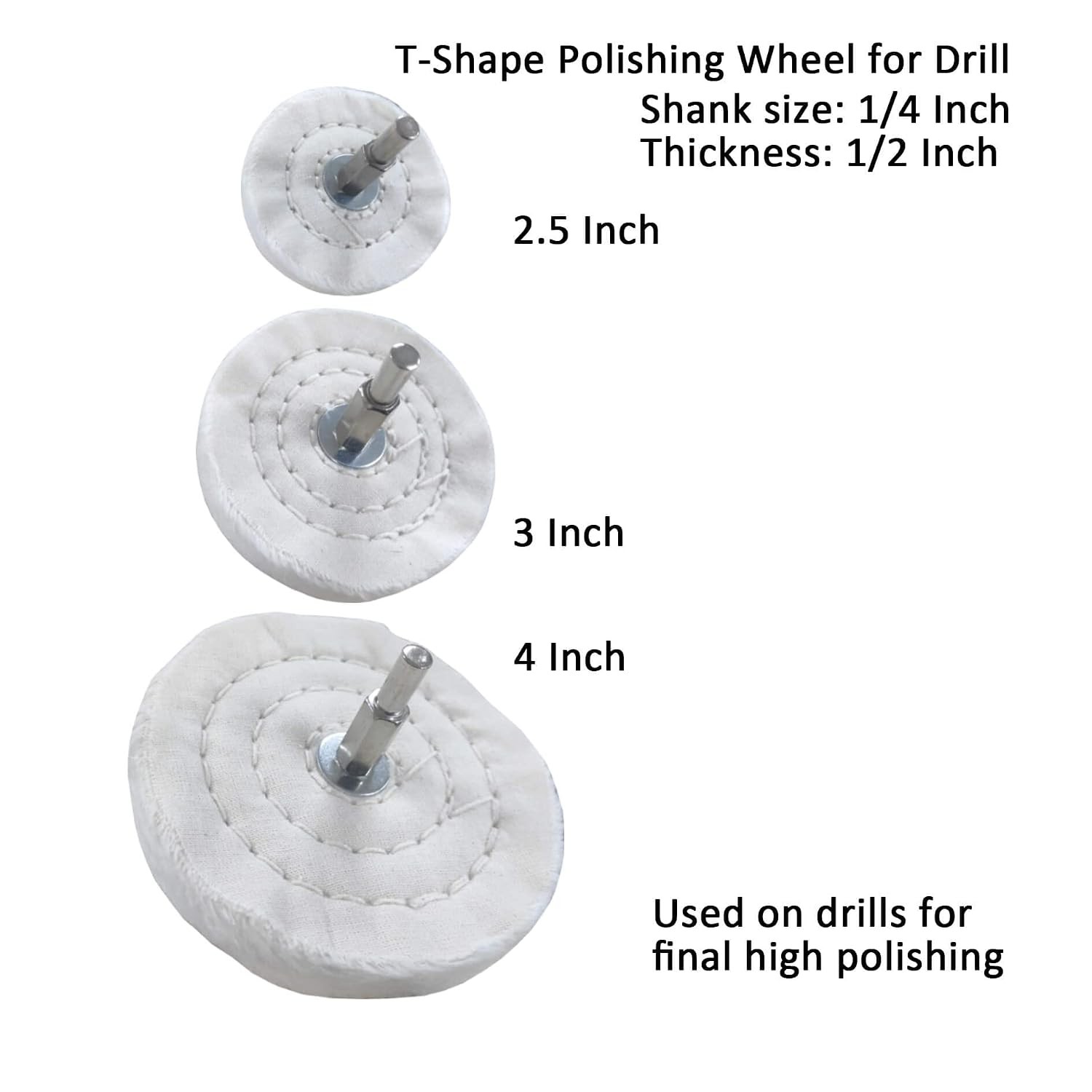 PURUI 13PCS Metal Buffing Polishing Wheel Kit for Drill Aluminum Brass Bronze