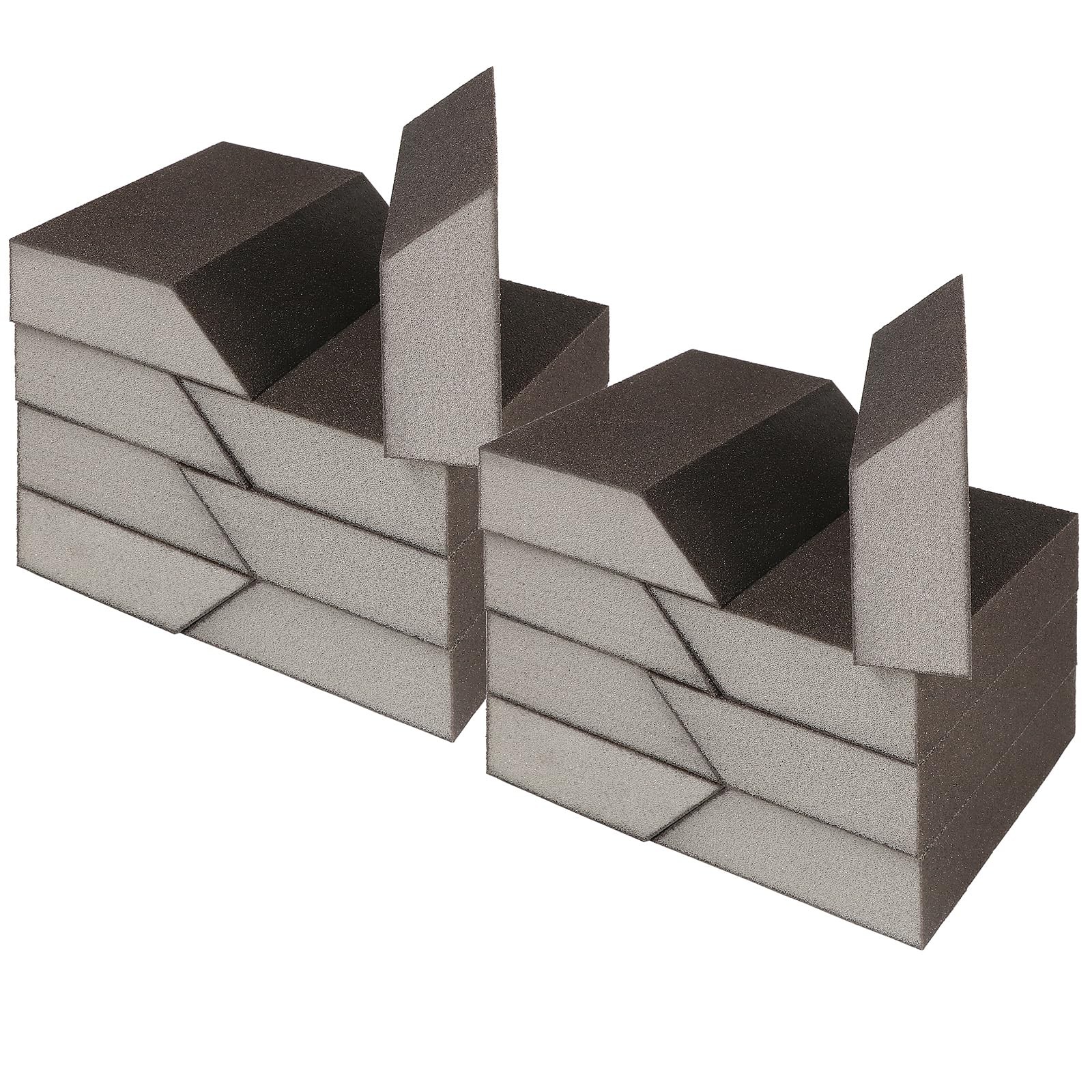 16 PCS 120 Grit Angled Fine Sanding Sponge Block Washable Wet Dry Sandpaper
