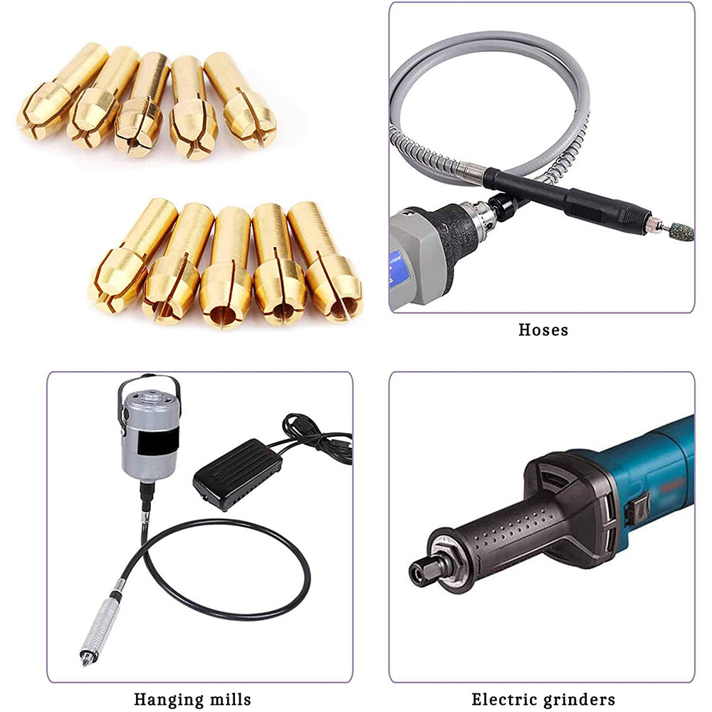 0.8-3.2mm Copper Mini Drill Chuck Collet Nut Set Bits Rotary Tool Adapter Kit