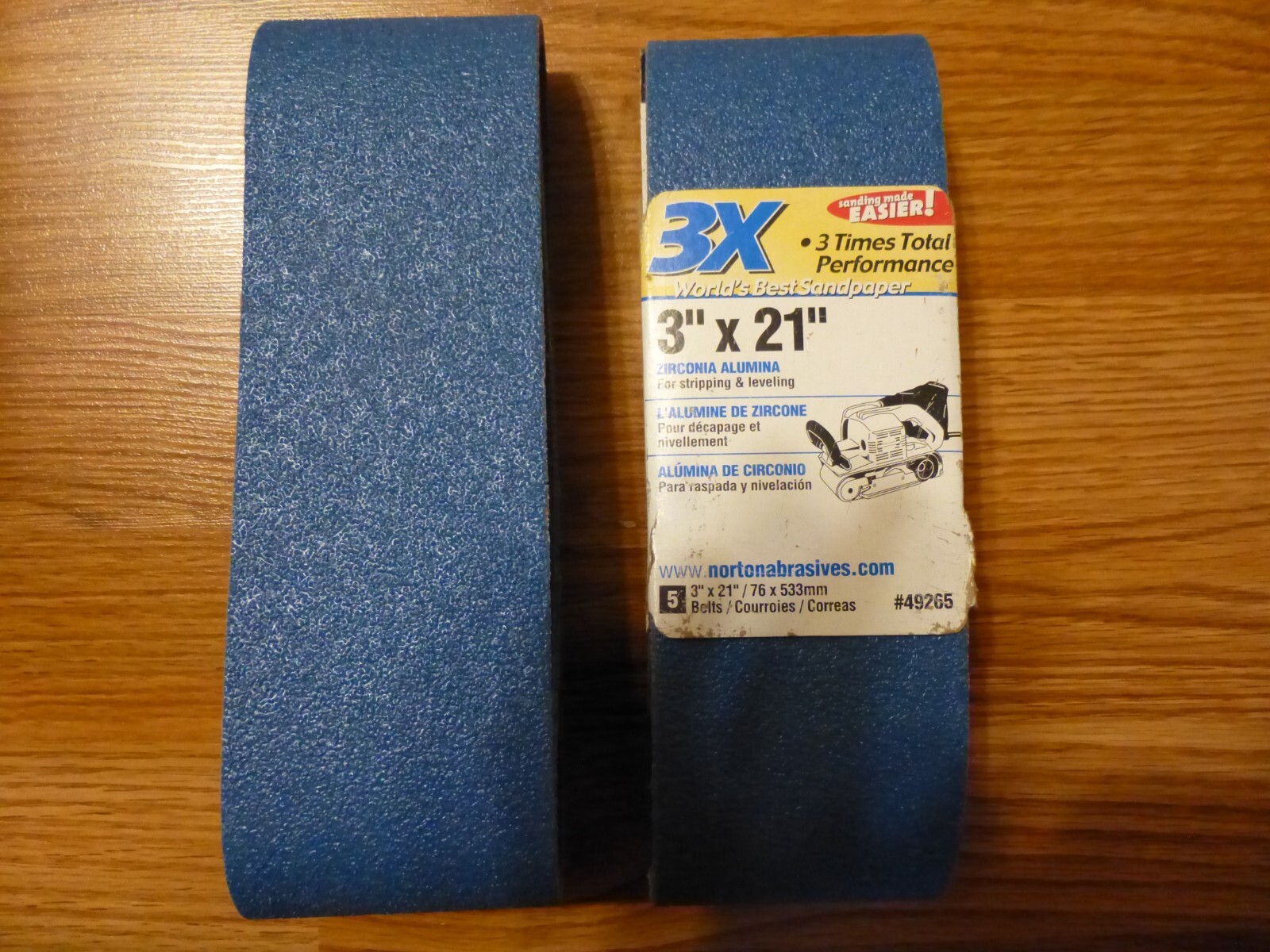 3 X 21 Inch 50 Grit Zirconia Alumina Sanding Belts, 9 Pack