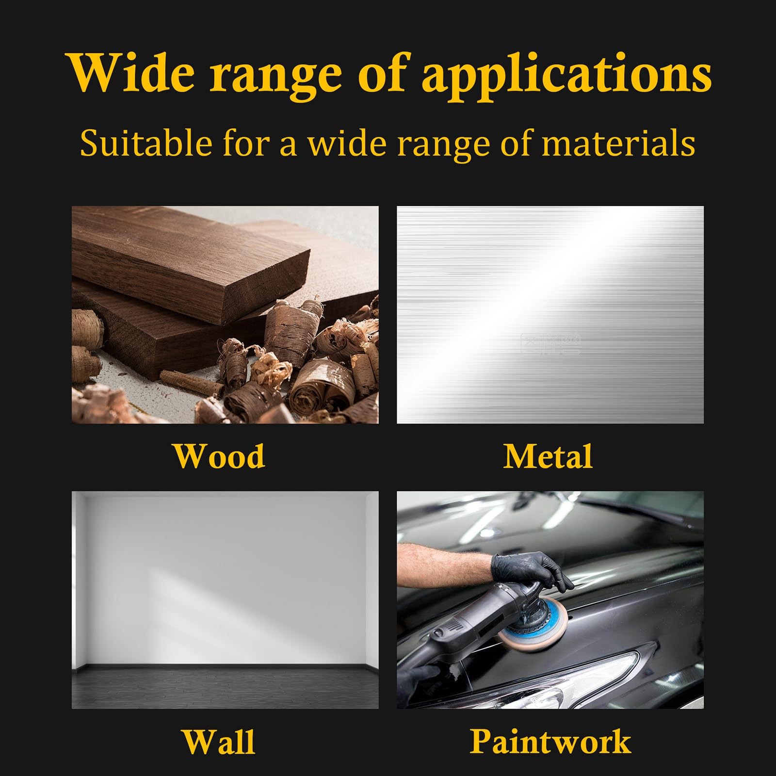 12 Pcs 9 Inch 6 Hole Sanding Discs Hook and Loop Aluminum Oxide Sandpaper
