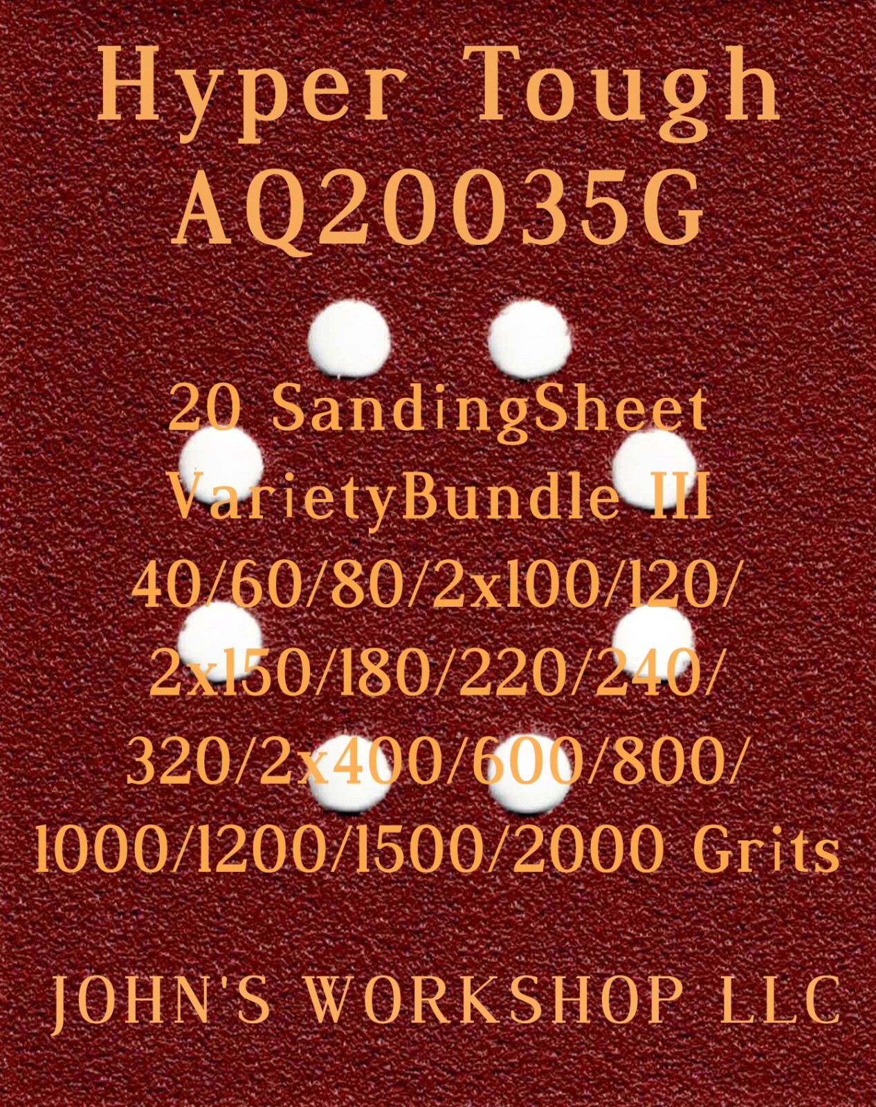 Hyper Tough AQ20035G – 17 Different Grits – 20 Sheet Variety Bundle III