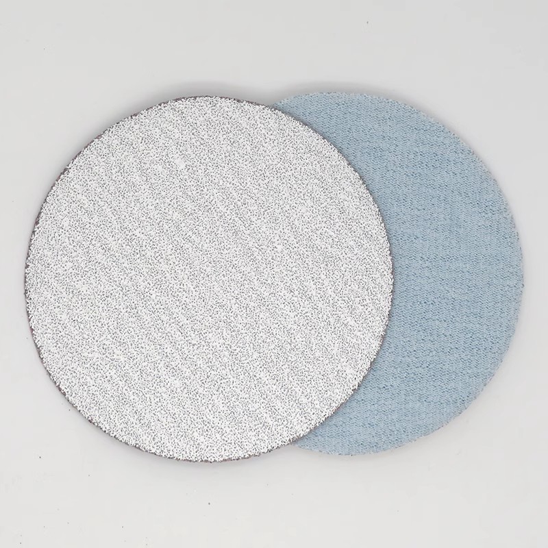 100mm-4″Inch Flocking Dry Sanding Discs Hook and Loop Sandpaper Pads White Sand
