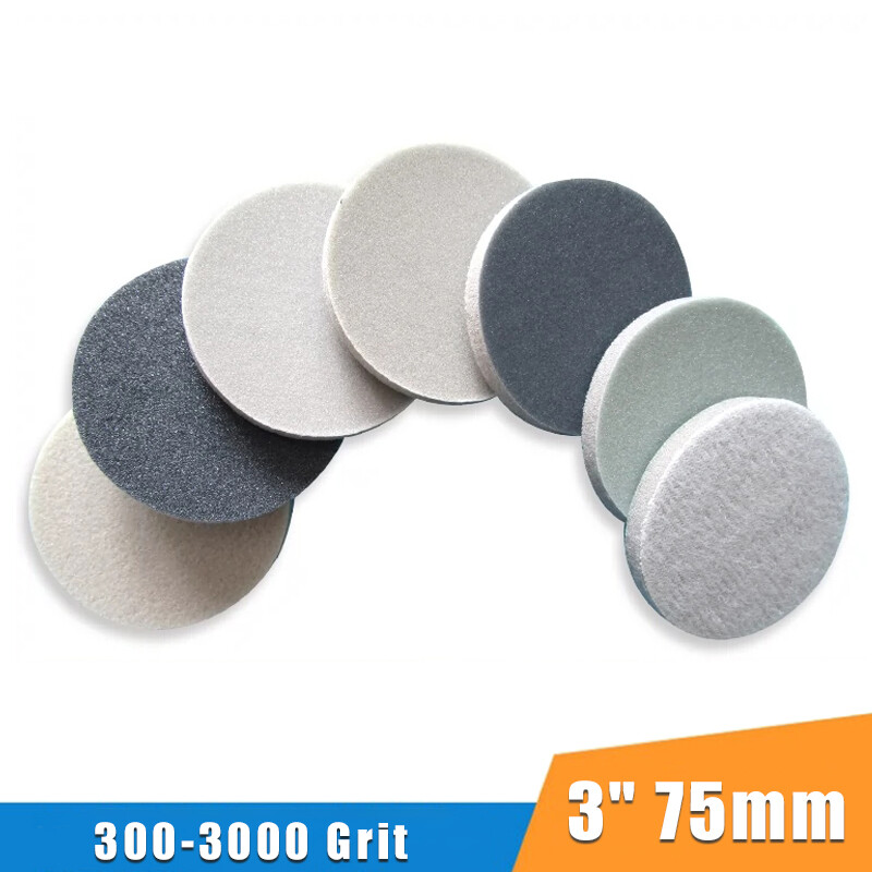 3″ 75mm Sponge Sandpaper Wet And Dry Sanding Discs Self Adhesive 300-3000 Grit