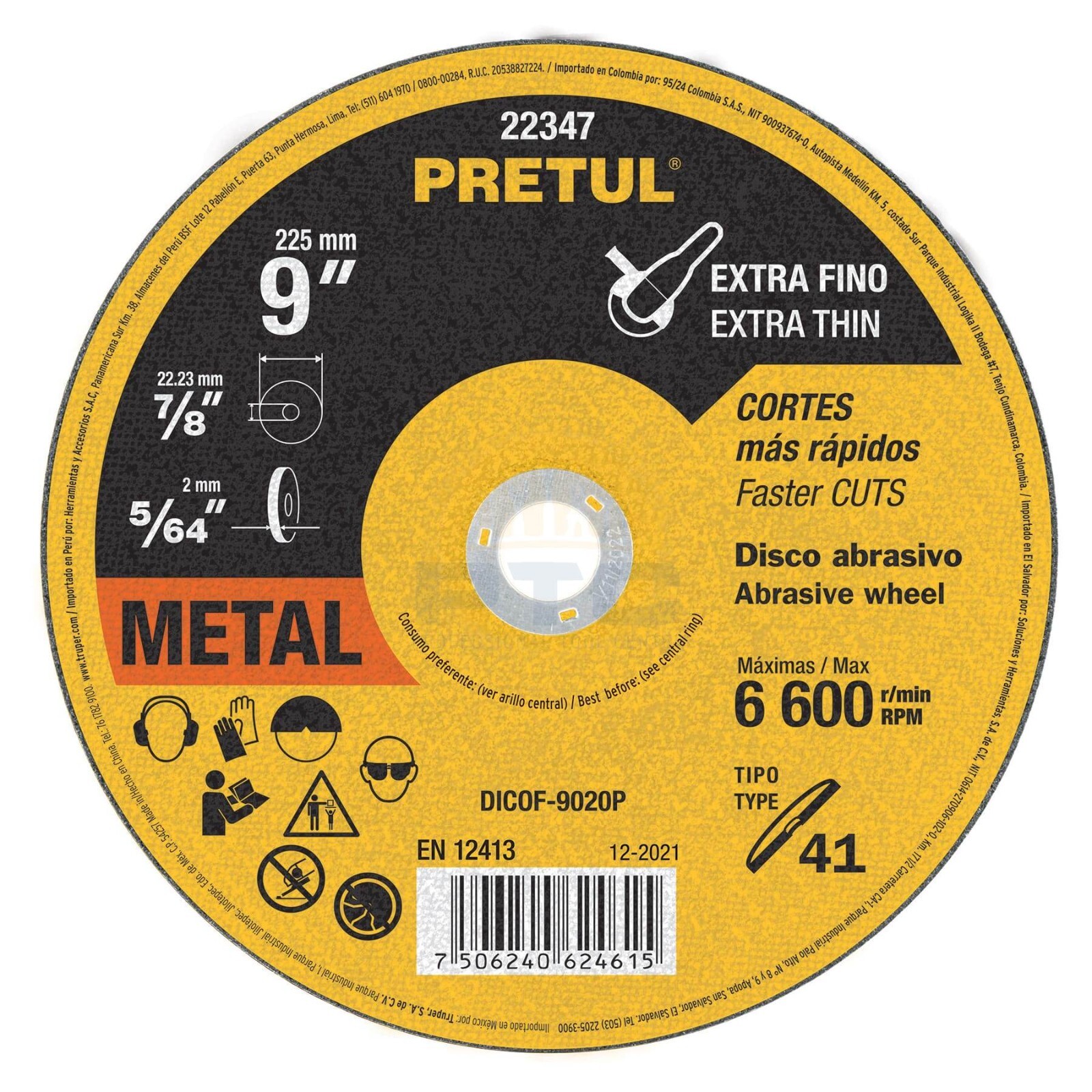 Pretul DICOF-9020P 9″ x 2mm Type 41 Disc Fine Cut Metal