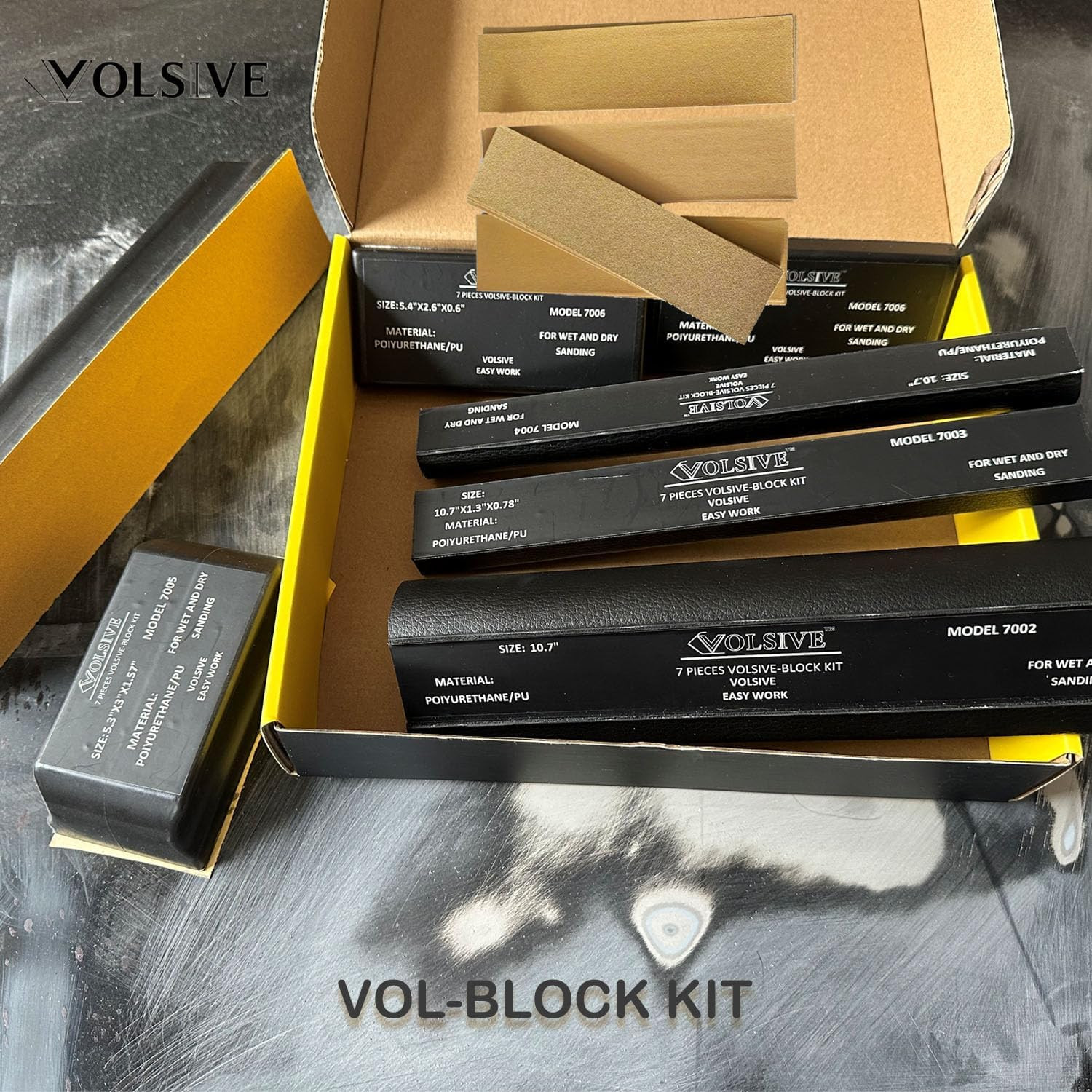 Sanding Block Kit of 7,Hand Abrasives Auto Body Sanding Block Set with 20Pcs