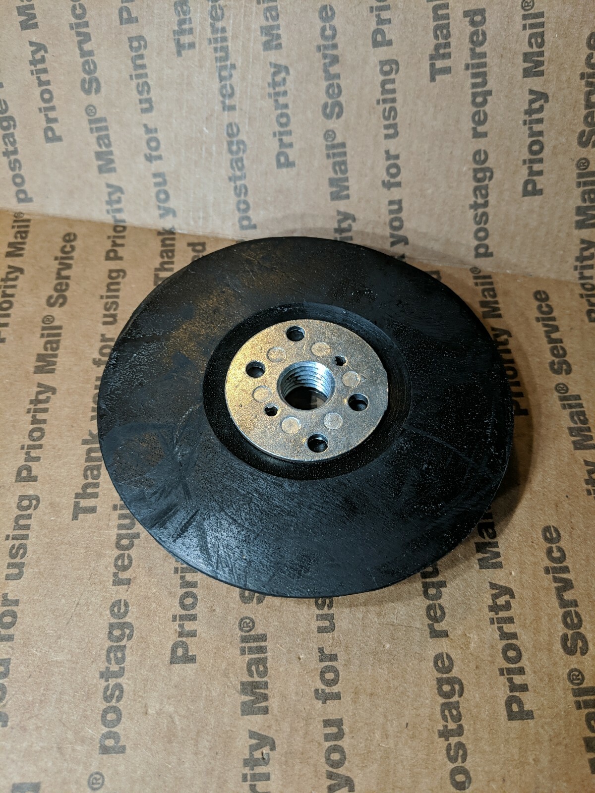 Eazypower 98011 4″ x 5/8″-11 Threaded Rubber Backing Pad Disc for Angle Grinder