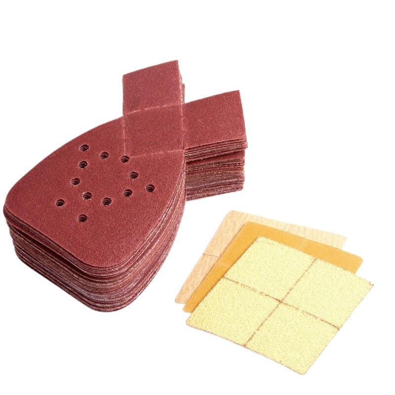 212PCS 95x135mm 12-H AO Hook Loop Mouse Sanding Discs 60/80/120/150/240 Assorted