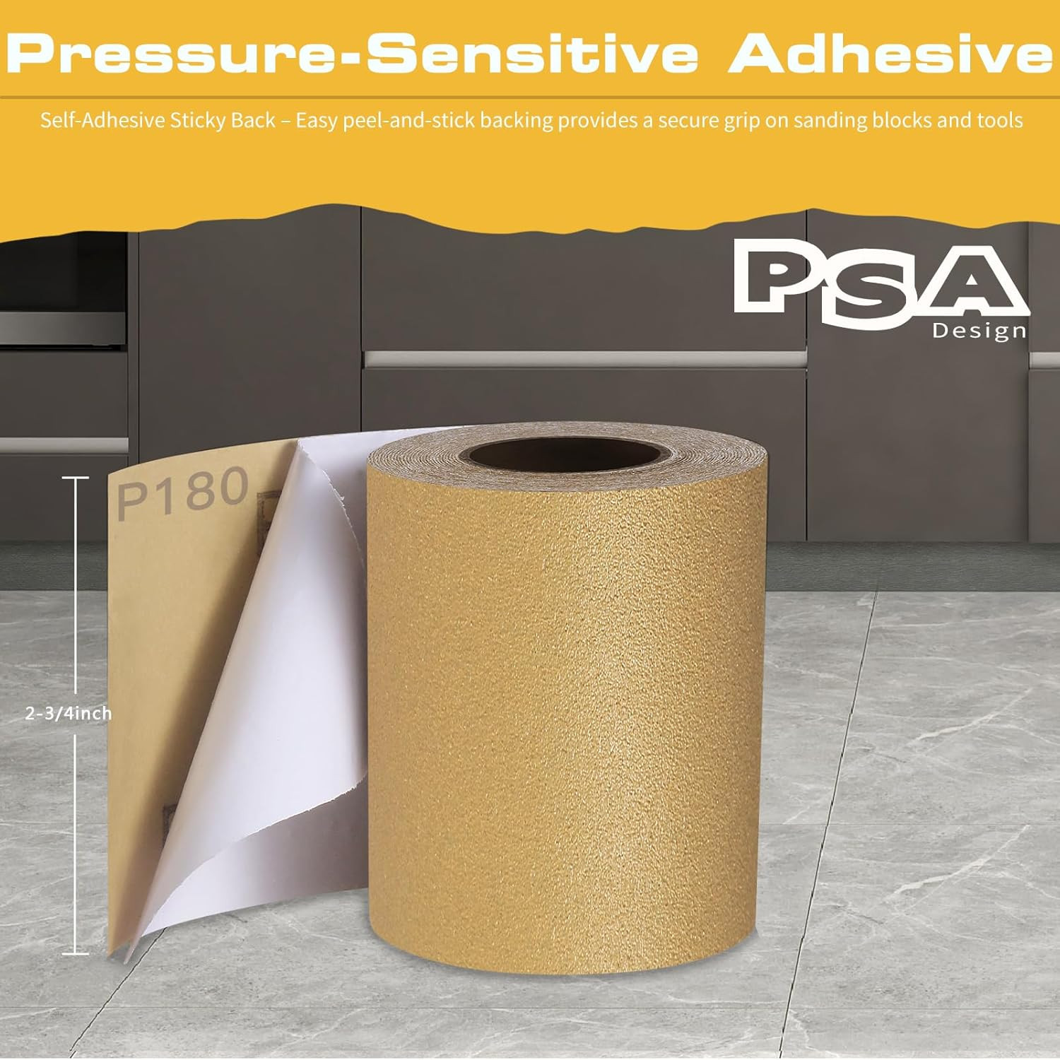 80, 180, 320 Grit PSA Longboard Sandpaper Kit, Total 15 Yards, -/” Wide, Continu