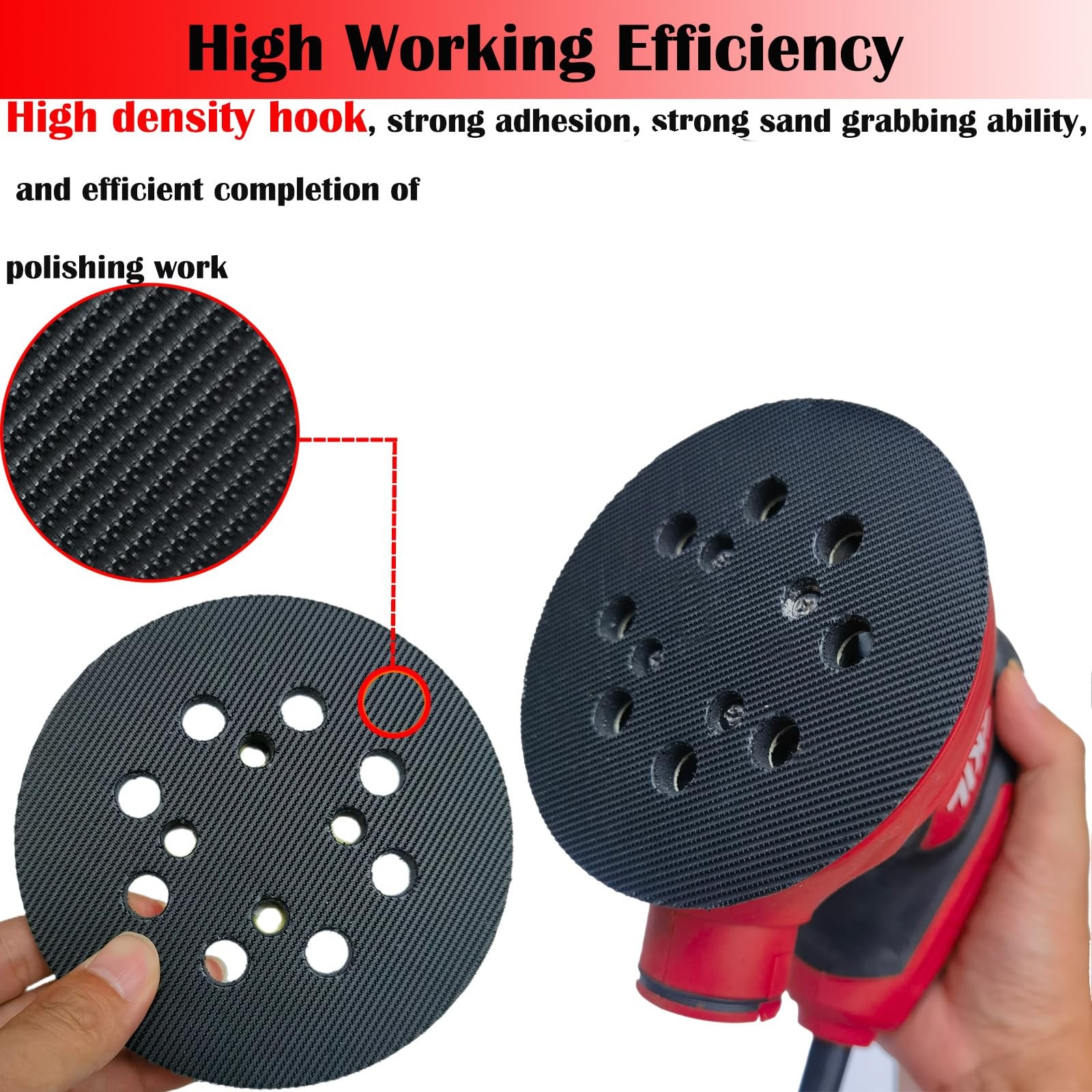 2 Pack 5 Inch 8 Hole HookandLoop Replacemet Sanding Pad for SKIL SR211601 SR6…