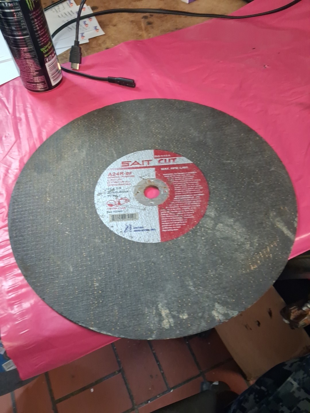 United Abrasives Sait Cut 12X1/8 Inch Type 1 A24R-BF Cutting Wheel 23420 NOS