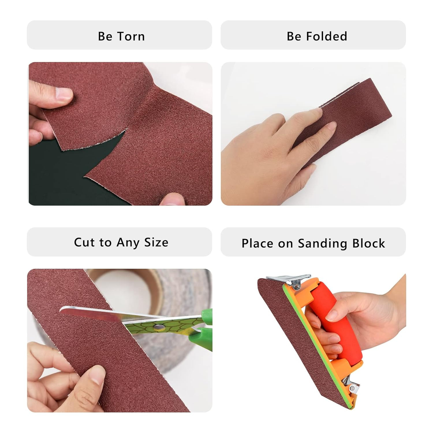 600 Grit Sandpaper Roll, 3 Inch X 49 Feet Emery Cloth Roll Aluminum Oxide Abras