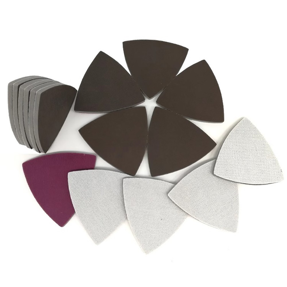 Triangle Sponge Sandpaper 90*90*90mm Red Sanding Discs Pad Sheet 300#-2000# Grit