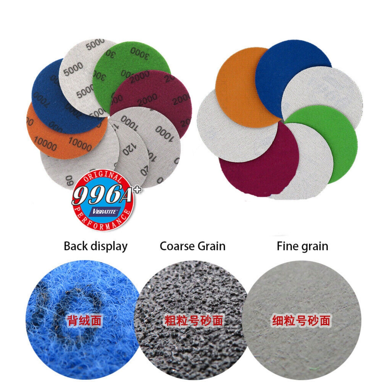 2 inch 3 inch Wet & Dry Sanding Discs 60 -10000 Grit Orbital Sandpaper Hook Loop