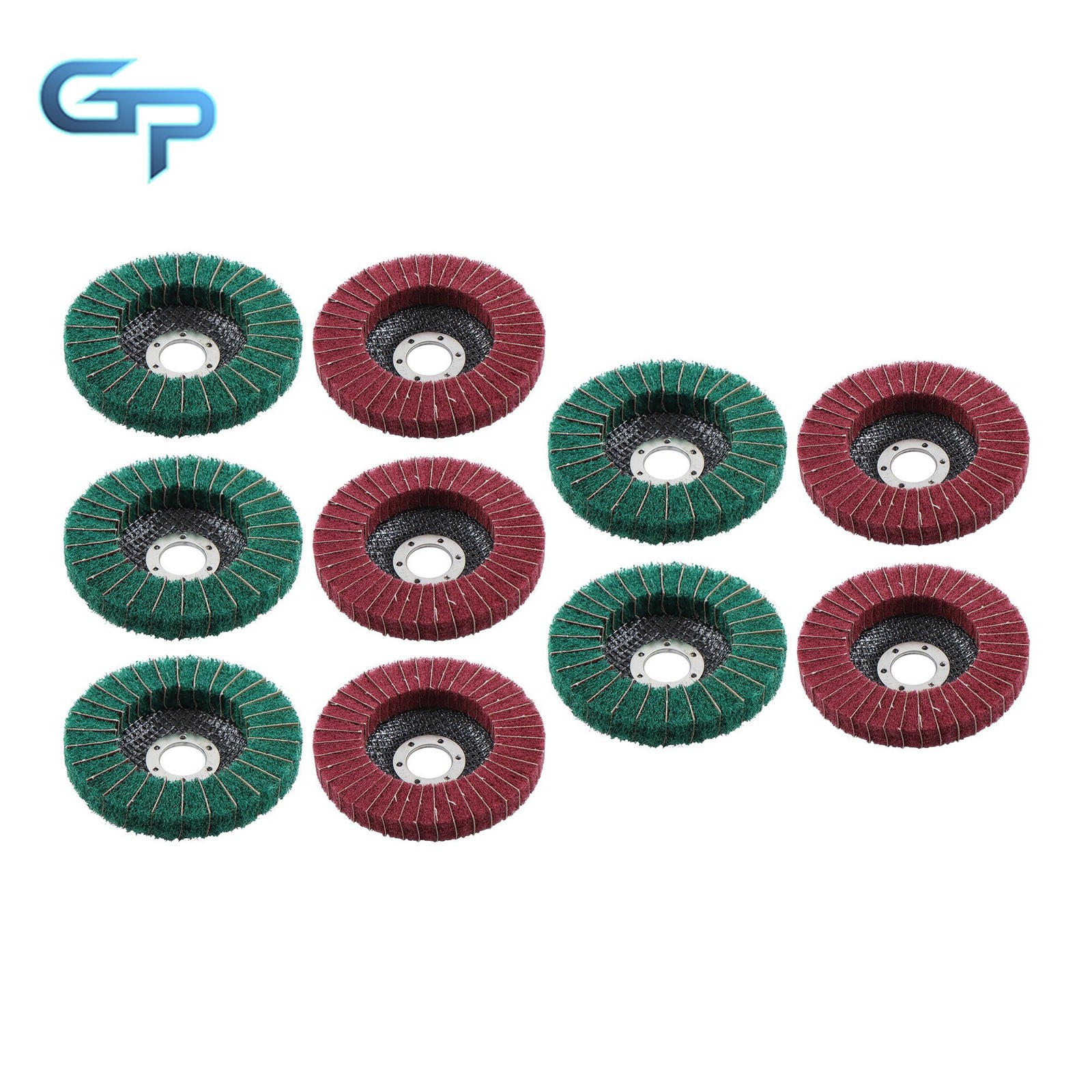 10Pack 120 & 240 Grit Scour Flap Discs 4.5Inch for Angle Grinder (4-1/2″ x 7/8″)