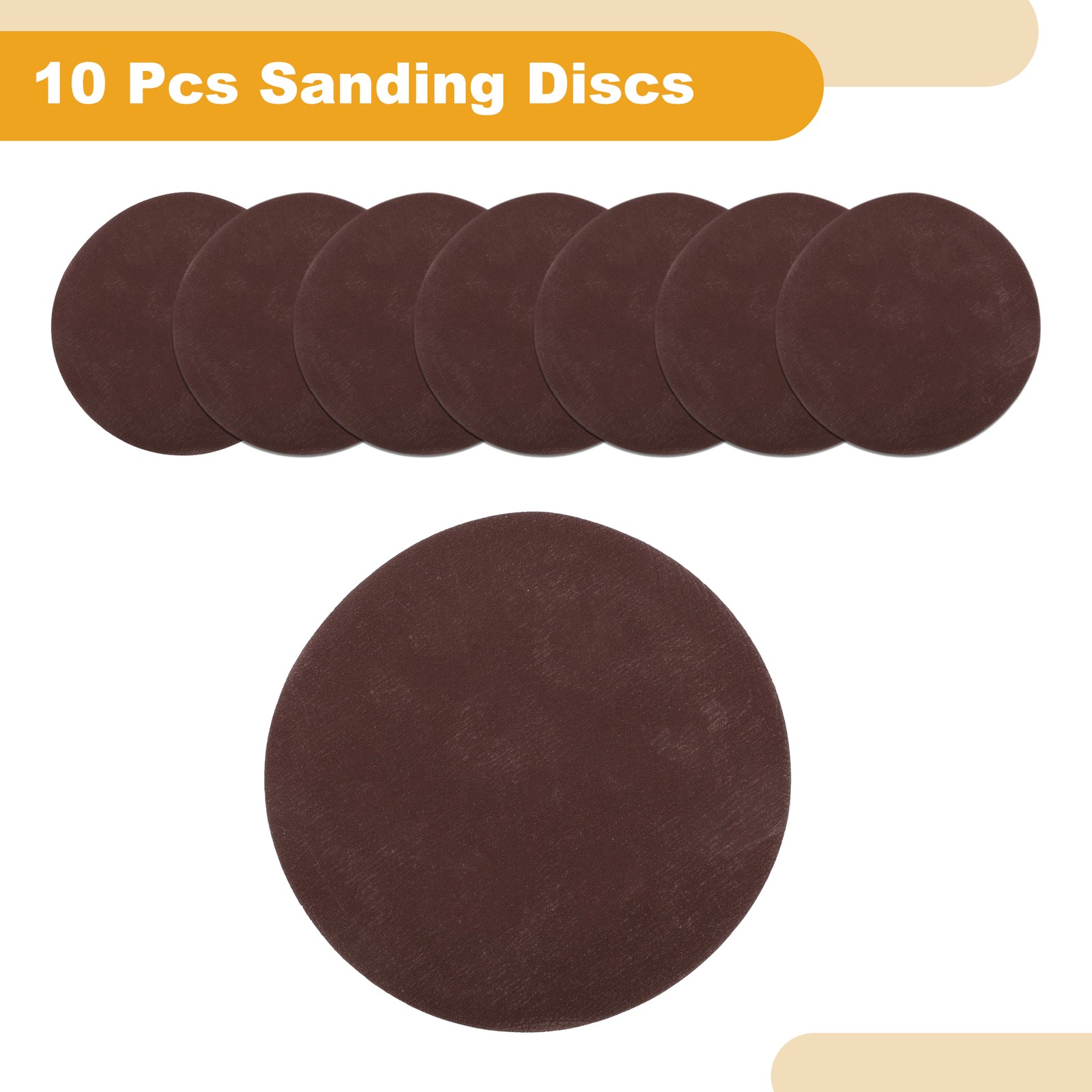 10 Pcs 600Grit Universal Sanding Discs-Round Hook Loop Sandpaper-White Paper Red