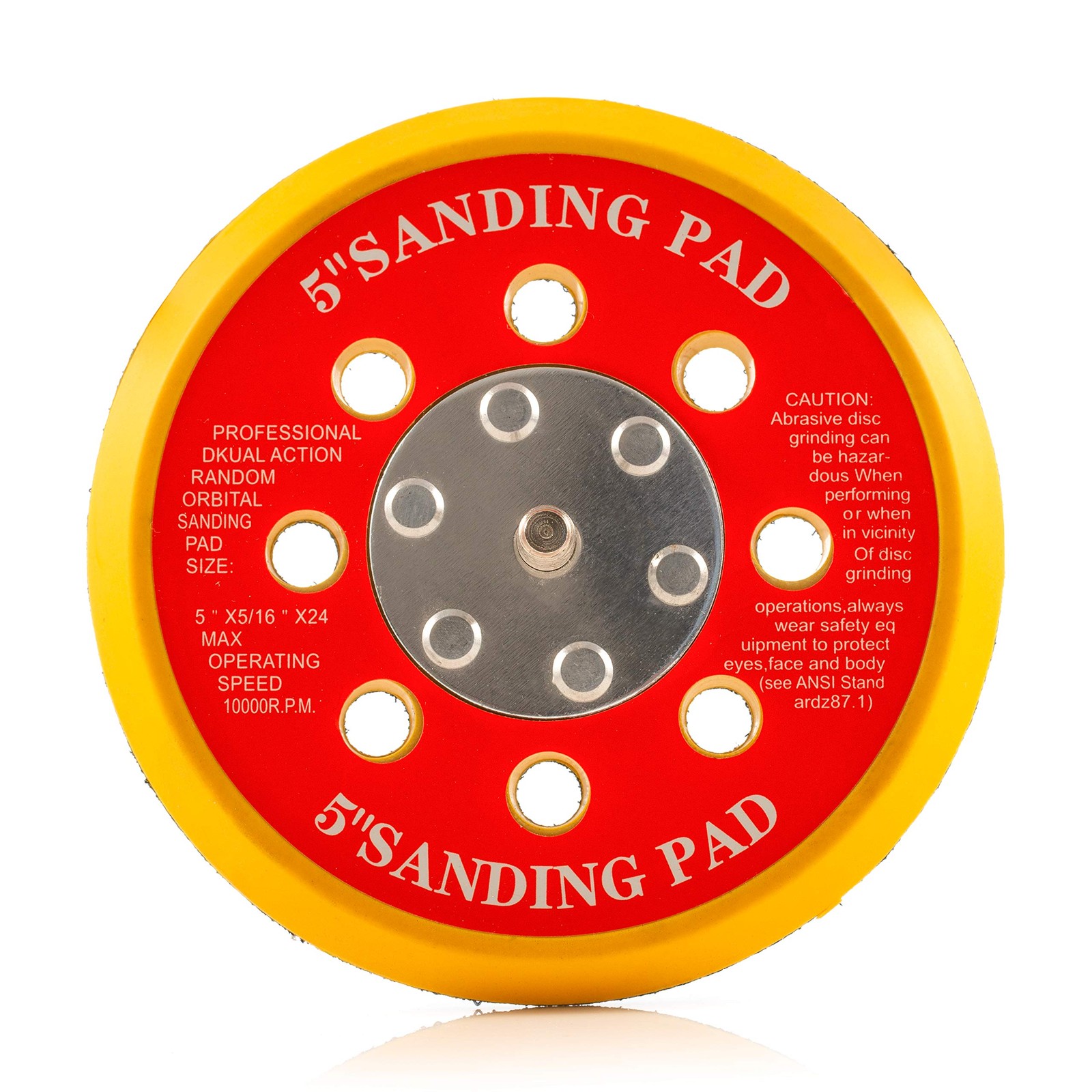 5 inch (125mm) Thread 5/16”-24 Dual Action Backing Pad with 12mm PU durable …