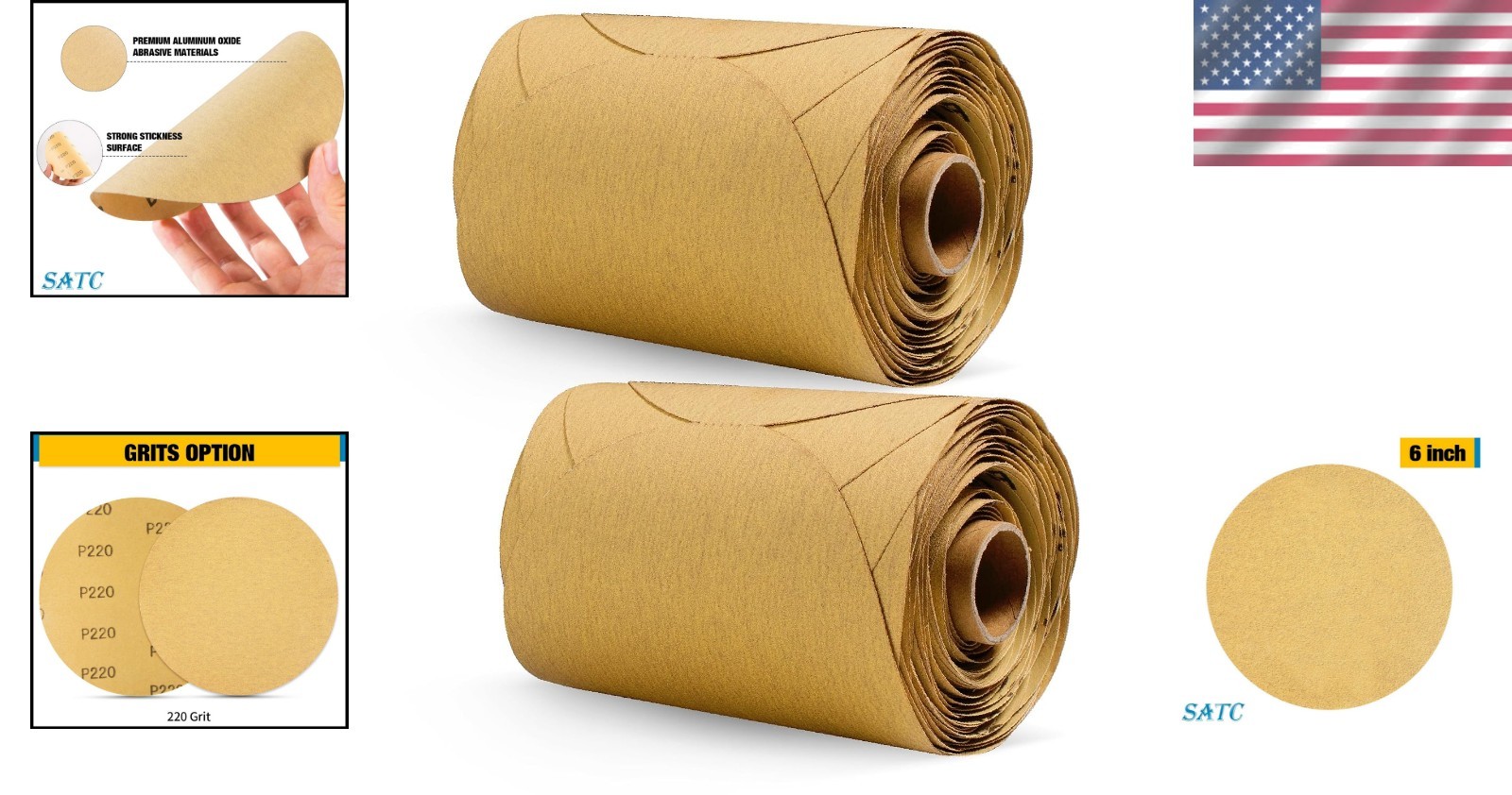 200 Self-Adhesive 220 Grit Sanding Discs – Perfect for Wood & Metal Finishing