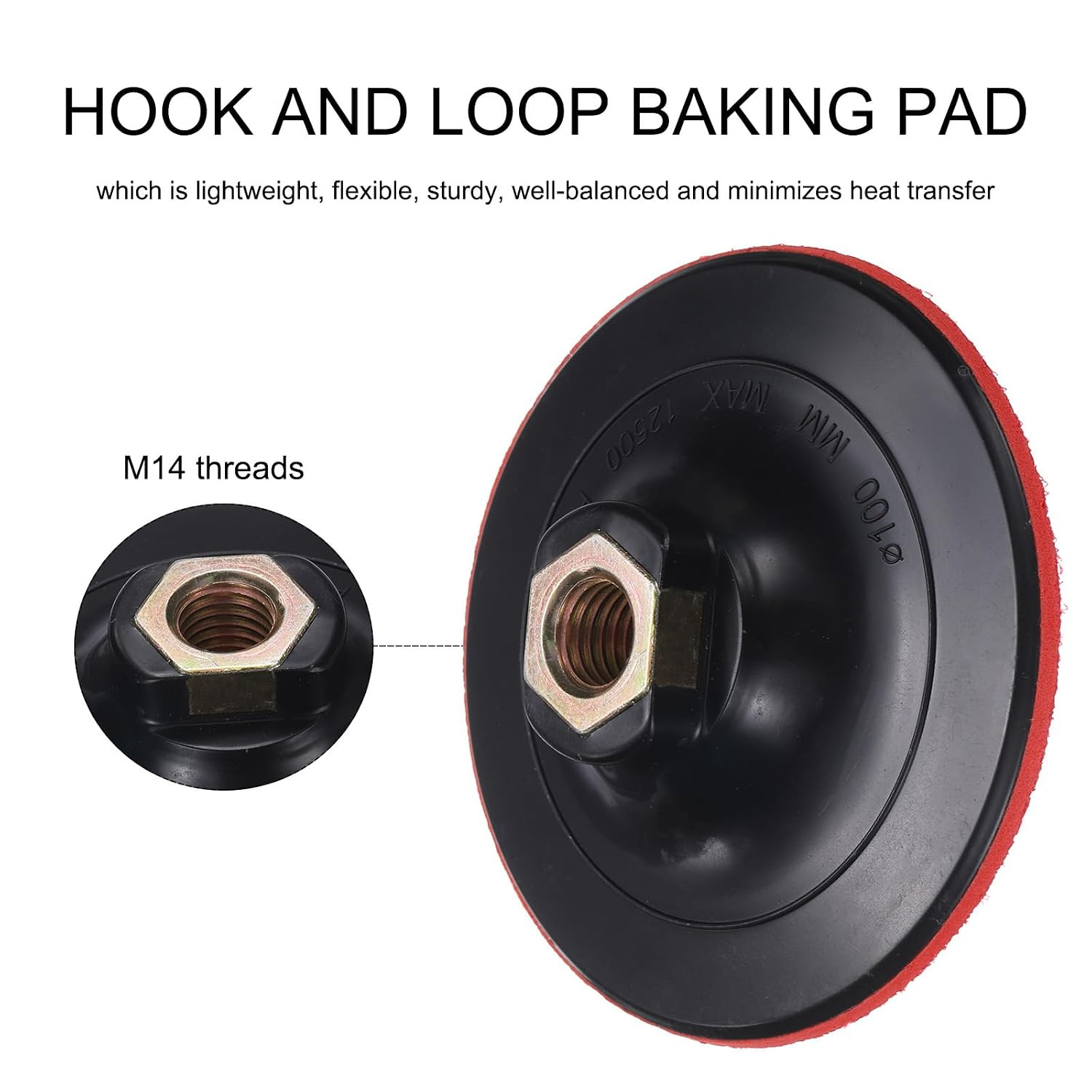 4 Inch Hook and Loop Backing Sanding Pads with M14 Thread for Diamond